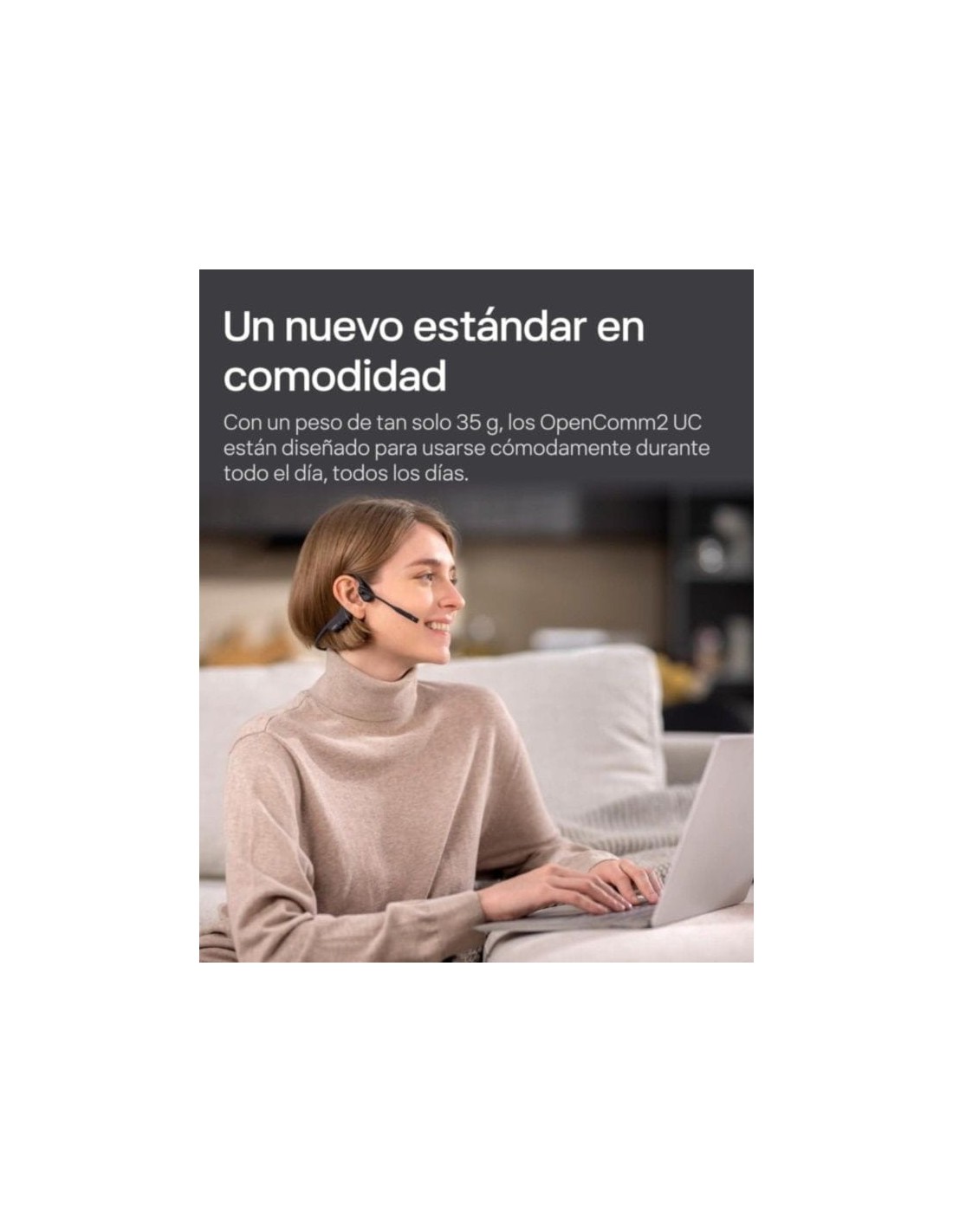 Shokz OpenComm 2 UC USB-C Negro | Auriculares en Logroño