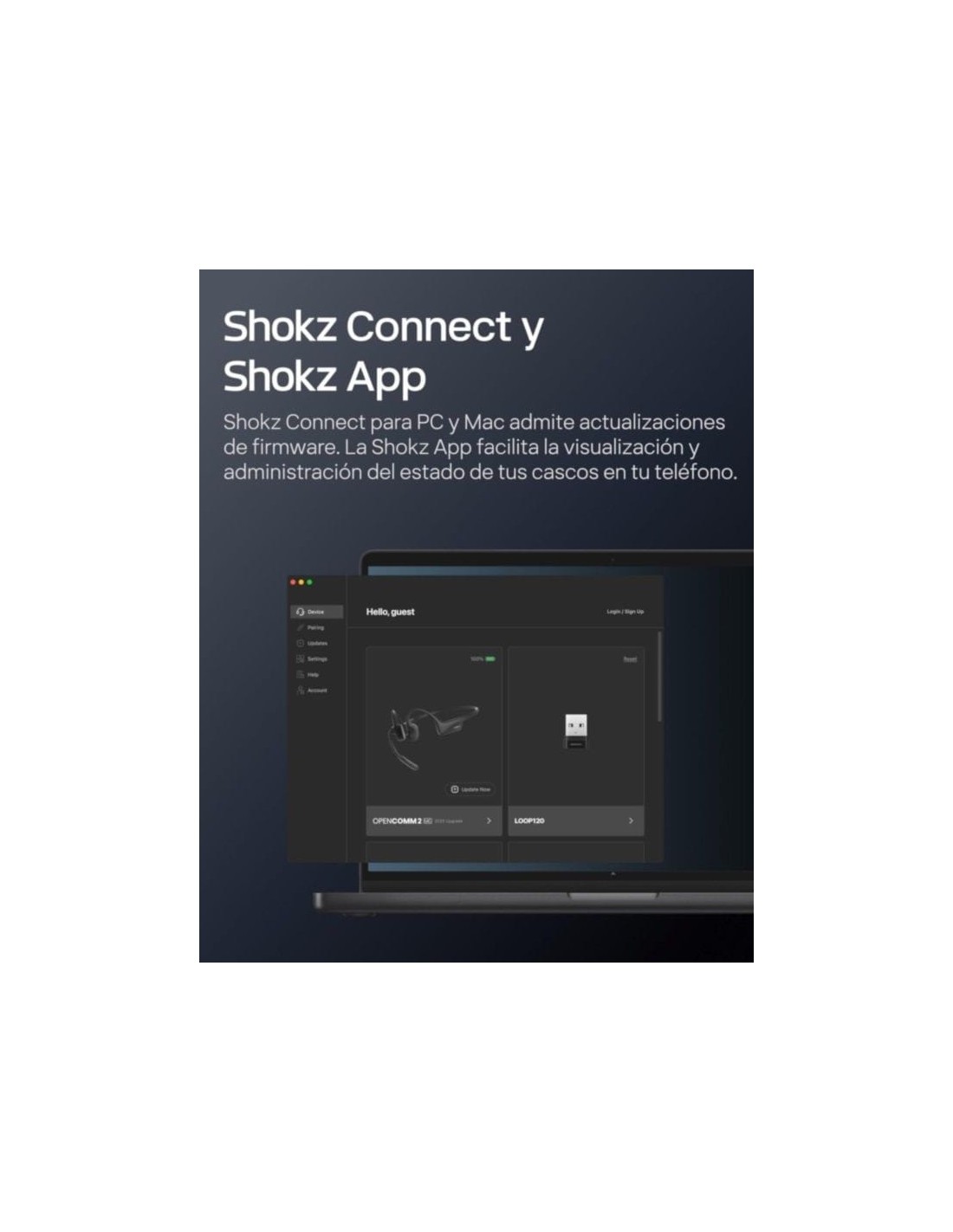 Shokz OpenComm 2 UC USB-C Negro | Auriculares en Logroño