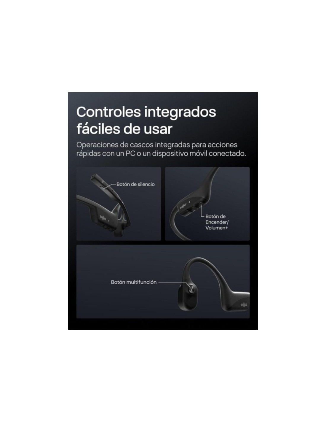 Shokz OpenComm 2 UC USB-C Negro | Auriculares en Logroño