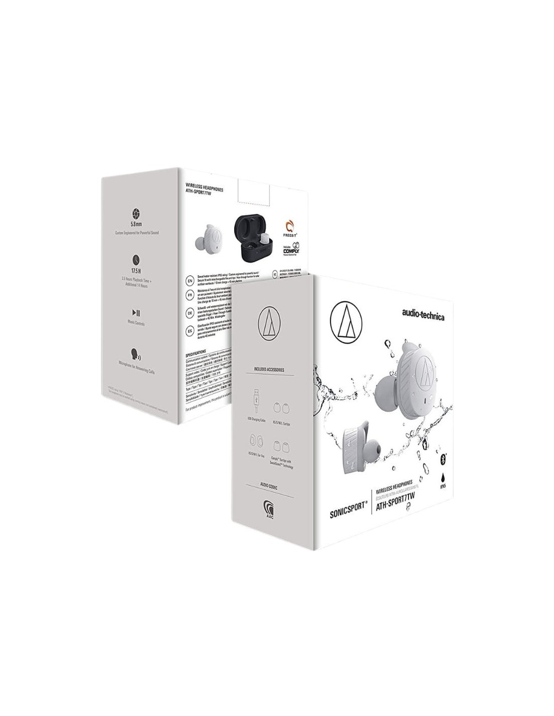 Audio-Technica ATH-SPORT7TW Gris | Auriculares en Logroño