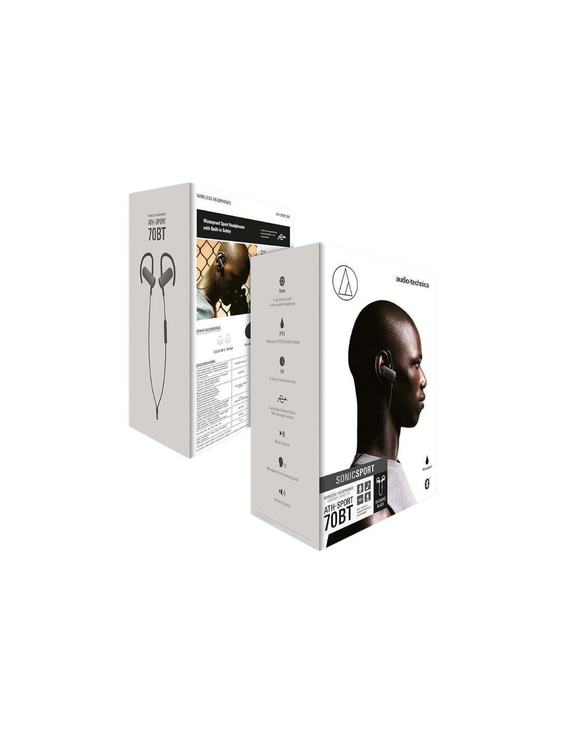 Audio-Technica ATH-SPORT70BT Negro | Auriculares en Logroño