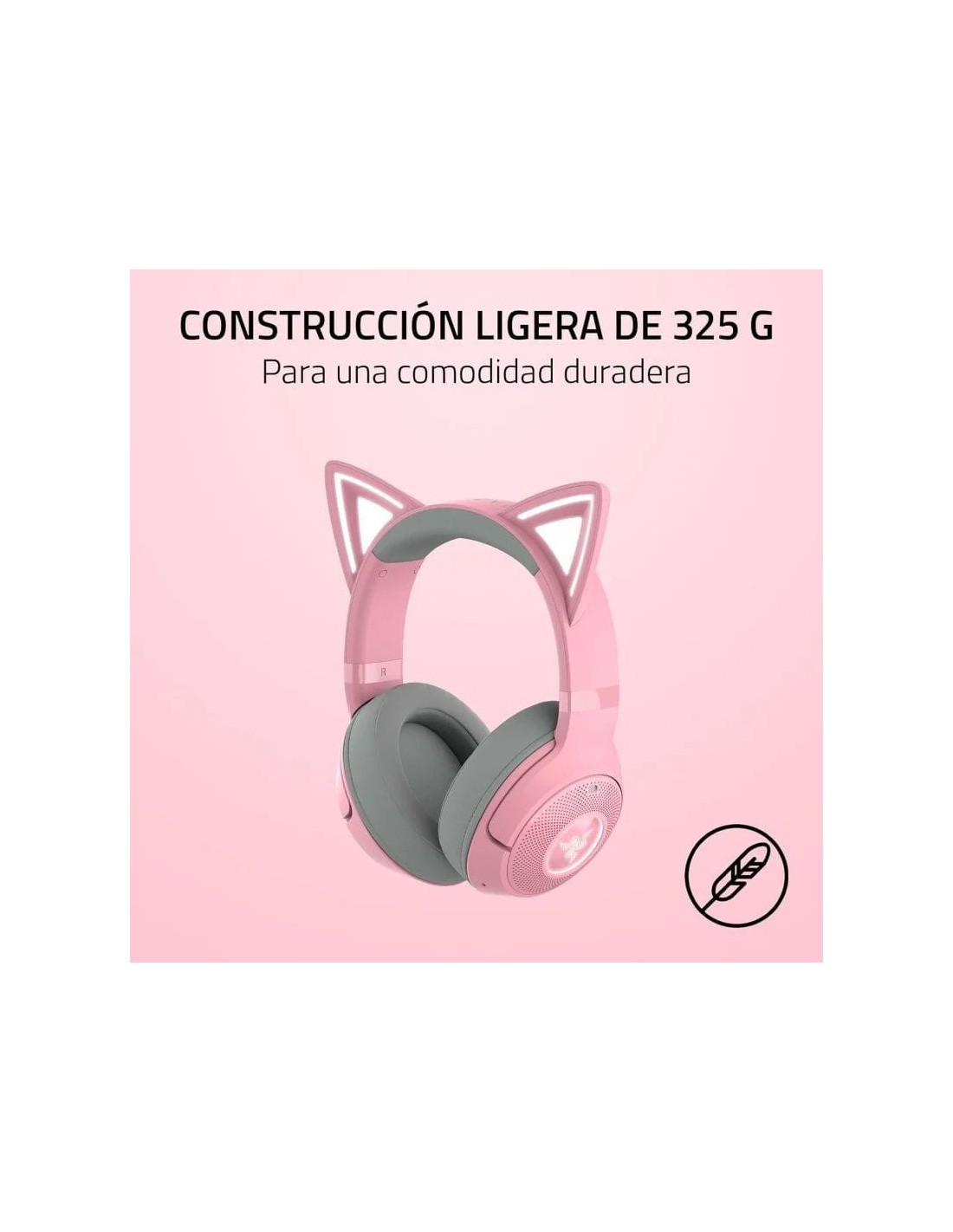 Razer Kraken Kitty V2 Quartz Rosa | Auriculares en Logroño