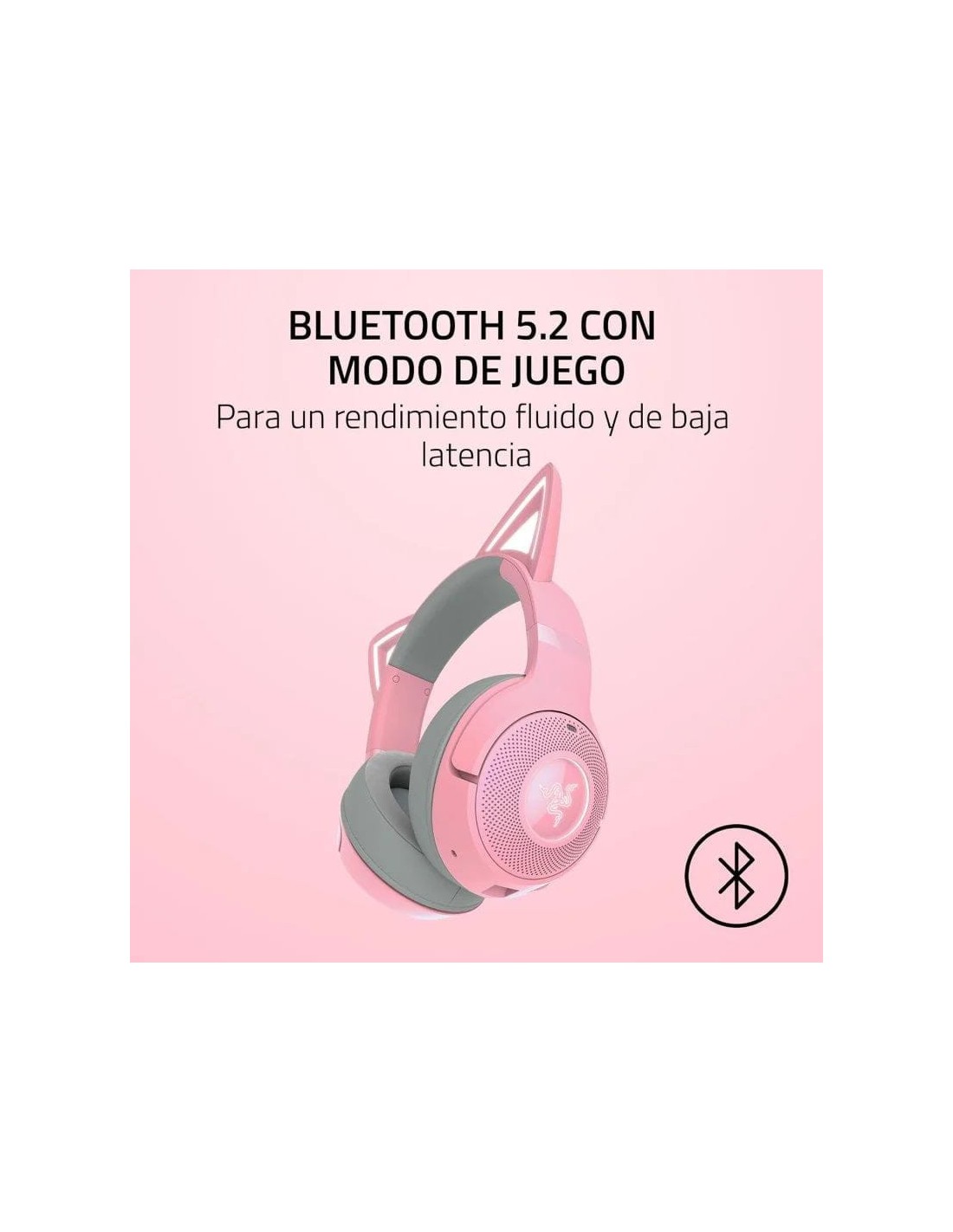 Razer Kraken Kitty V2 Quartz Rosa | Auriculares en Logroño