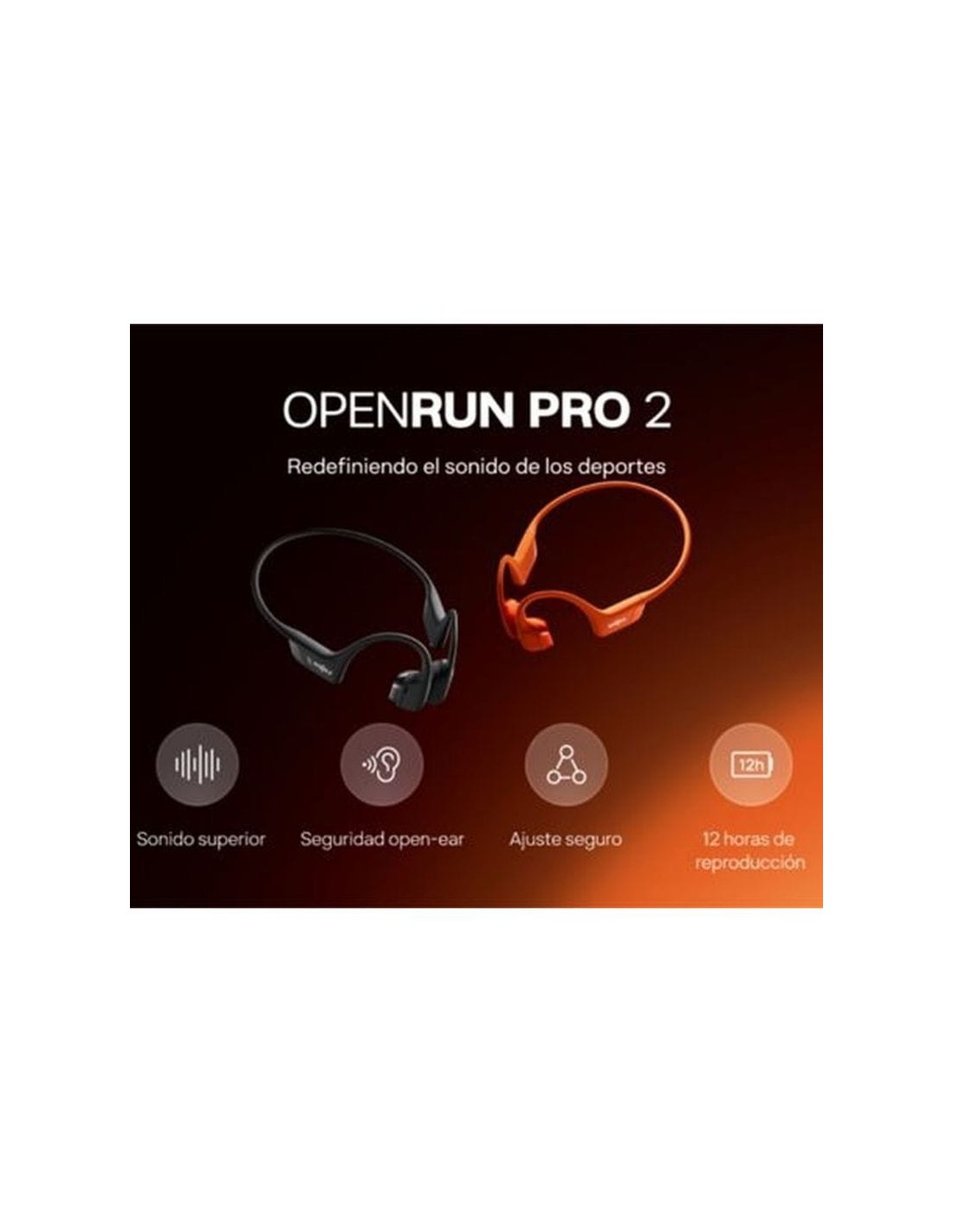 Shokz OpenRun Pro 2 Naranja | Auriculares en Logroño