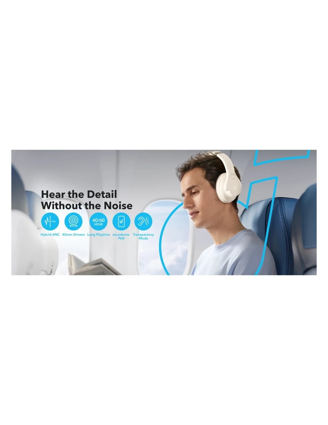 Soundcore Q20i Blanco | Auriculares en Logroño