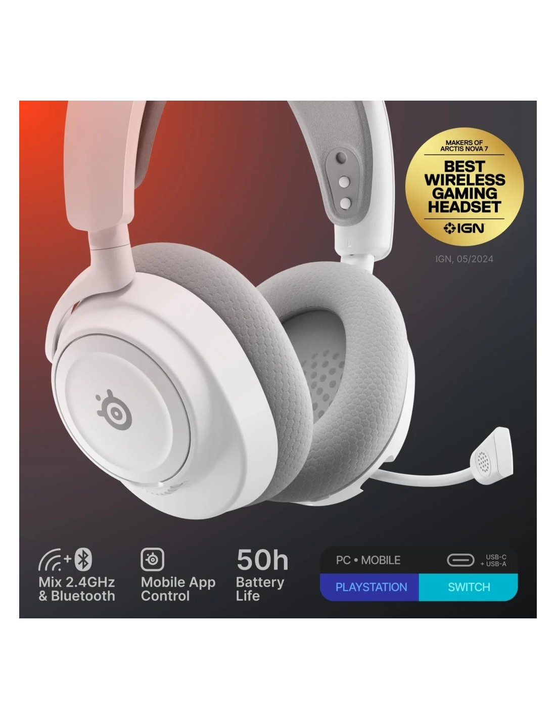 SteelSeries Arctis Nova 7 Gen 2 Blanco | Auriculares en Logroño