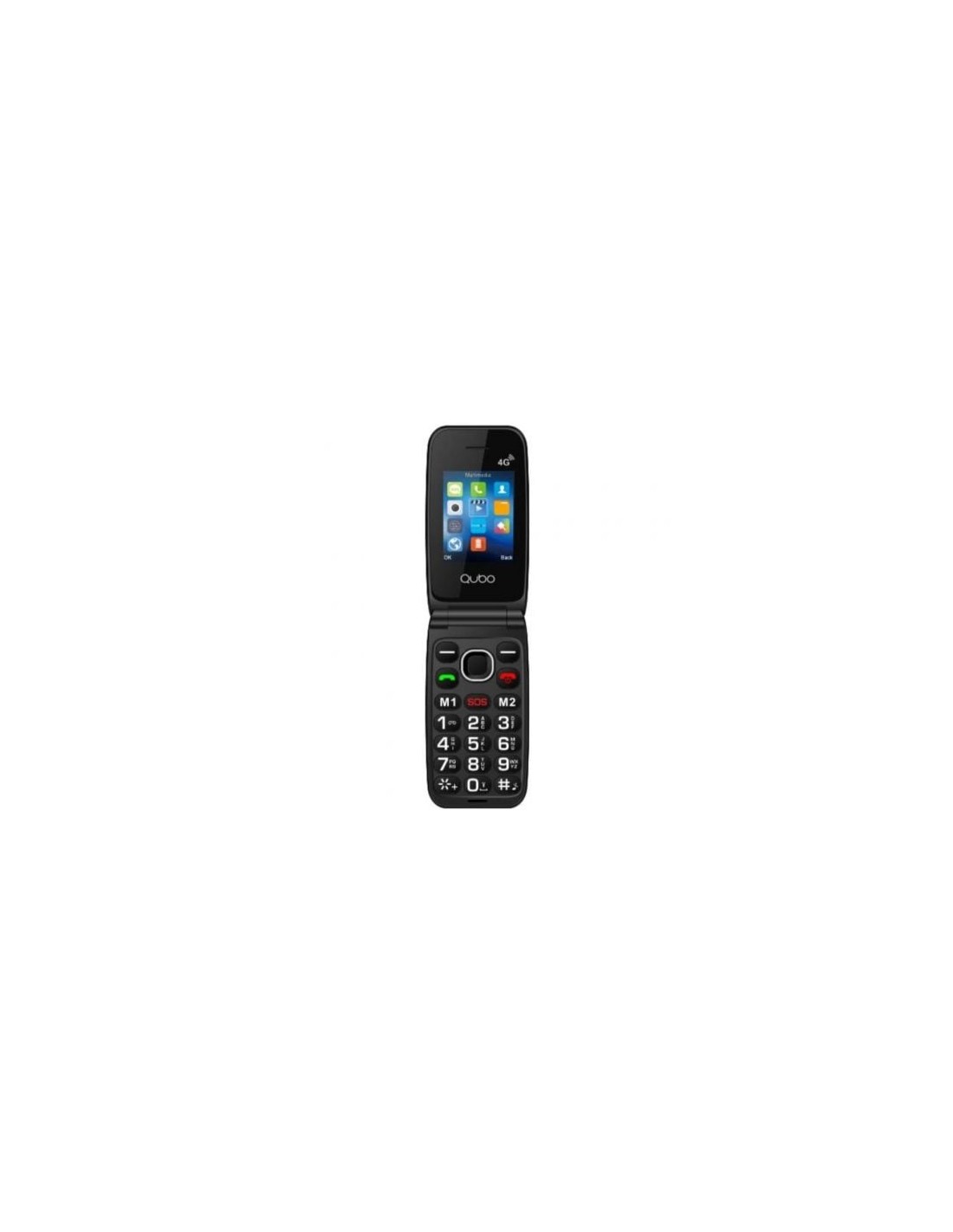 Teléfono Móvil Qubo NEO2 NW BK 4G para Personas Mayores Negro