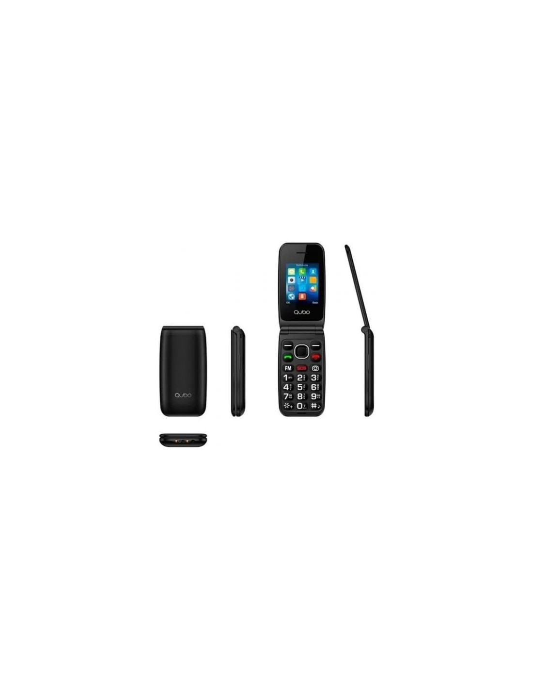 Teléfono Móvil Qubo NEO2 NW BK 4G para Personas Mayores Negro