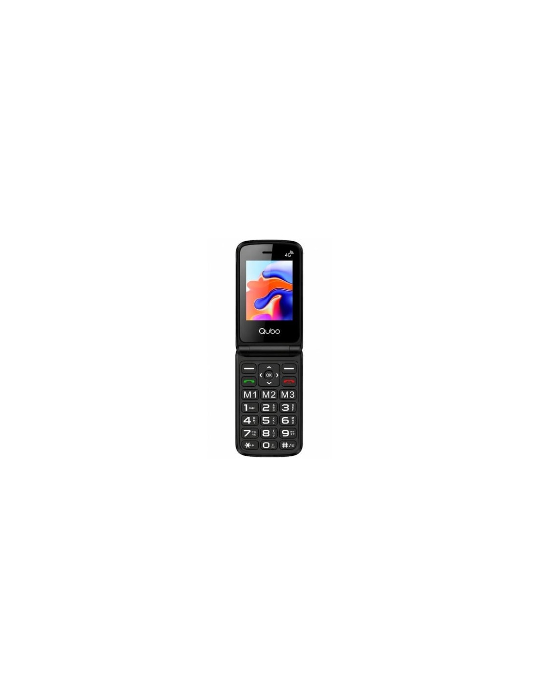 Teléfono Móvil Qubo X-247RDC 4G para Personas Mayores Rojo en Logroño