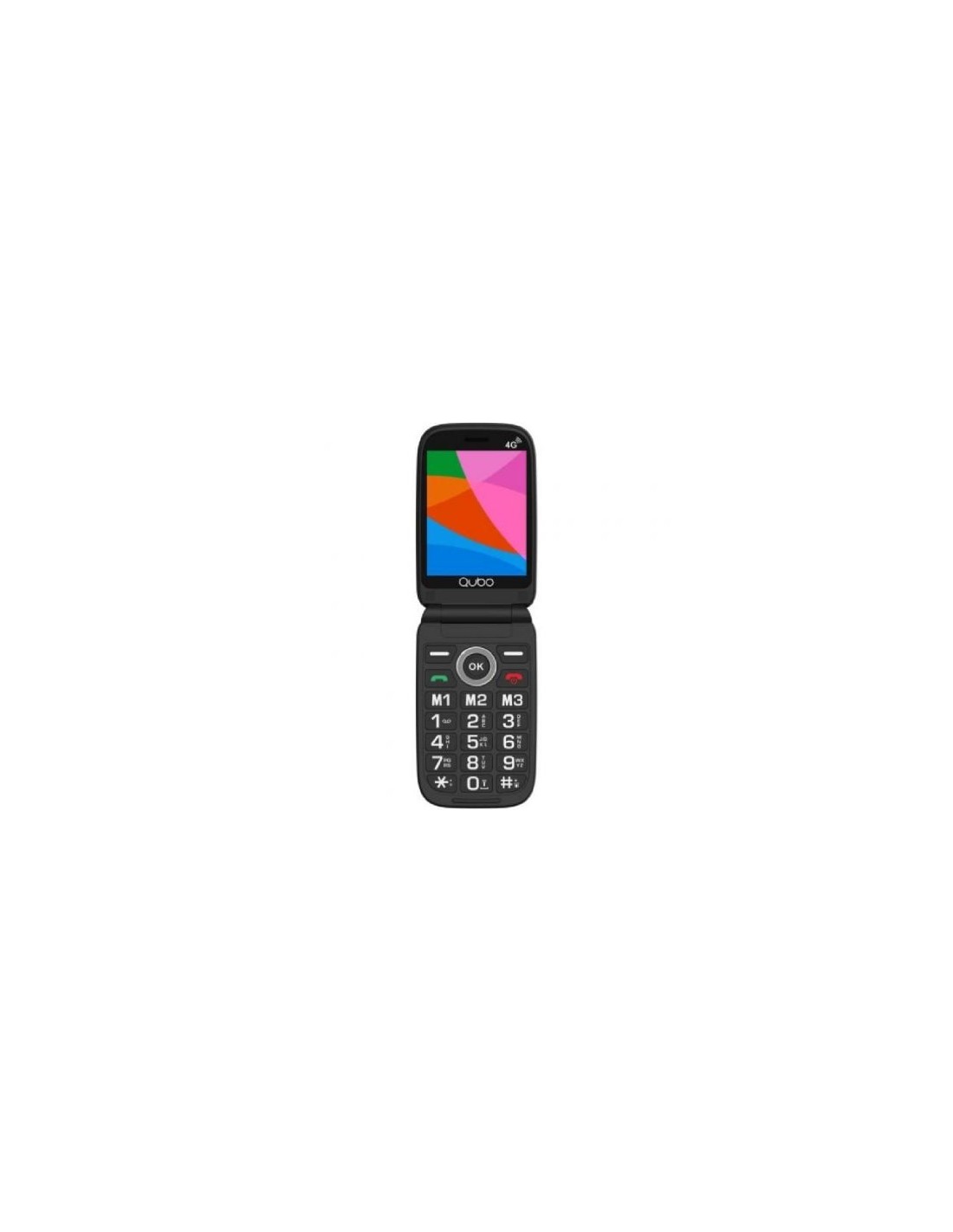 Teléfono Móvil Qubo X-D340 4G para Personas Mayores Negro en Logroño