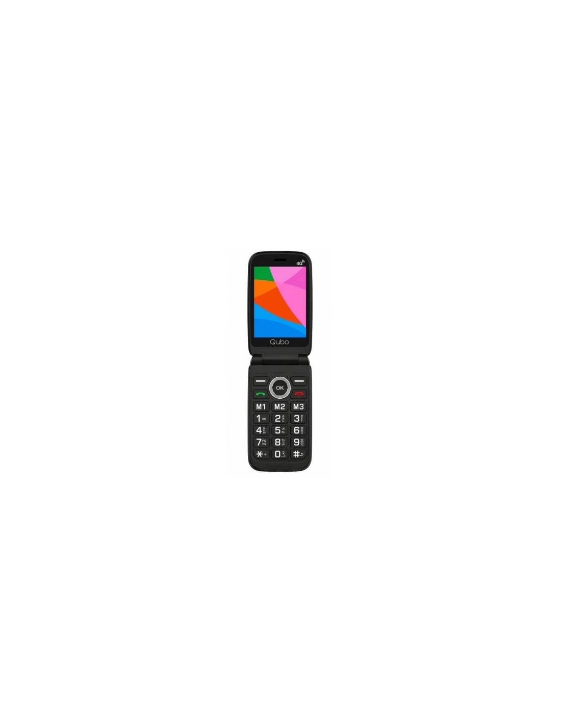 Teléfono Móvil Qubo X-D340CB 4G para Personas Mayores Negro en Logroño