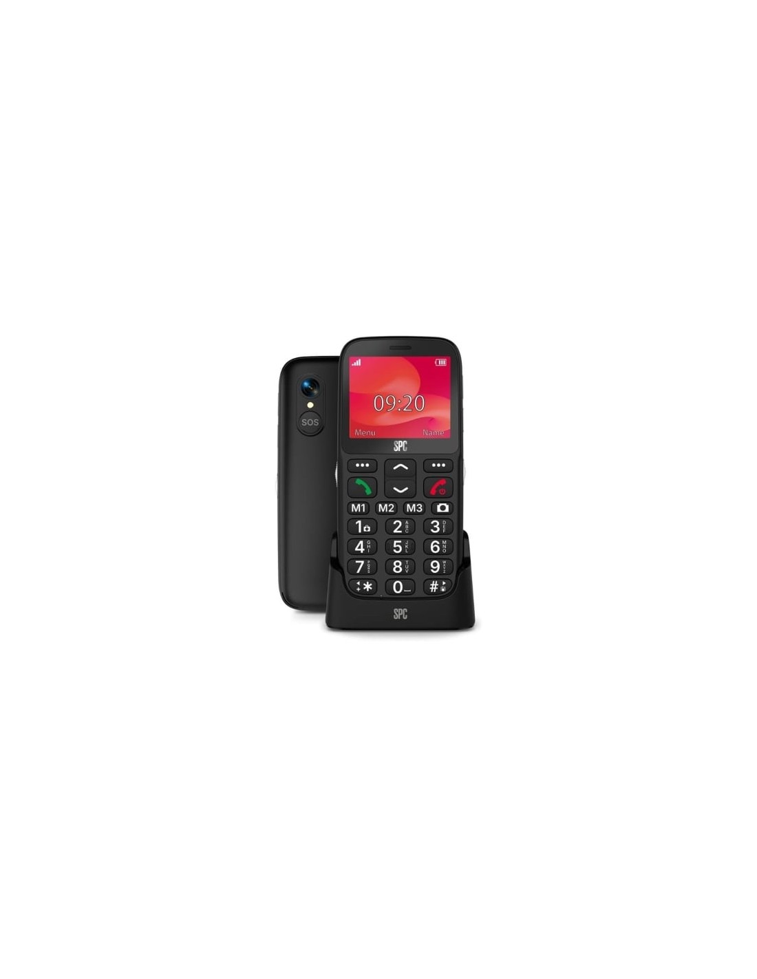 Teléfono Móvil SPC Polaris Pure para Personas Mayores 4G Negro