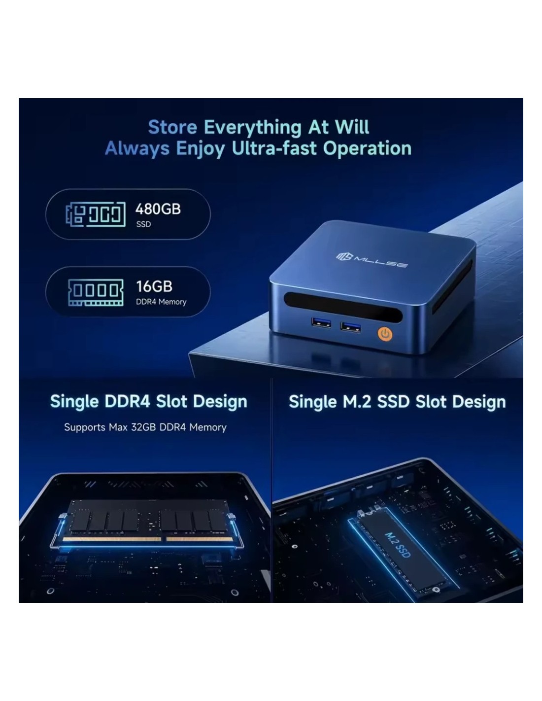 Mini PC MLLSE M4 Pro 16GB/480GB en Logroño