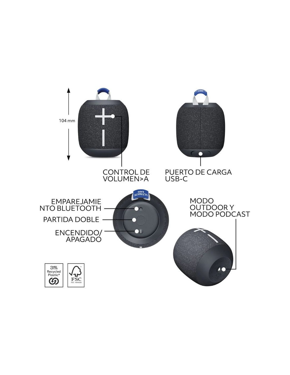 Altavoz Bluetooth Ultimate Ears Wonderboom 4 en Logroño