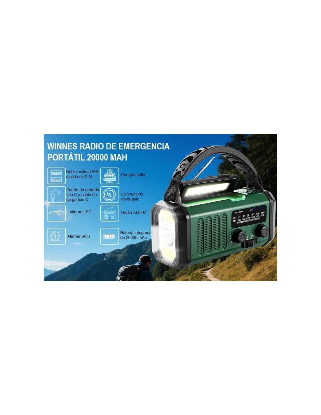Radio de emergencia portátil en Logroño