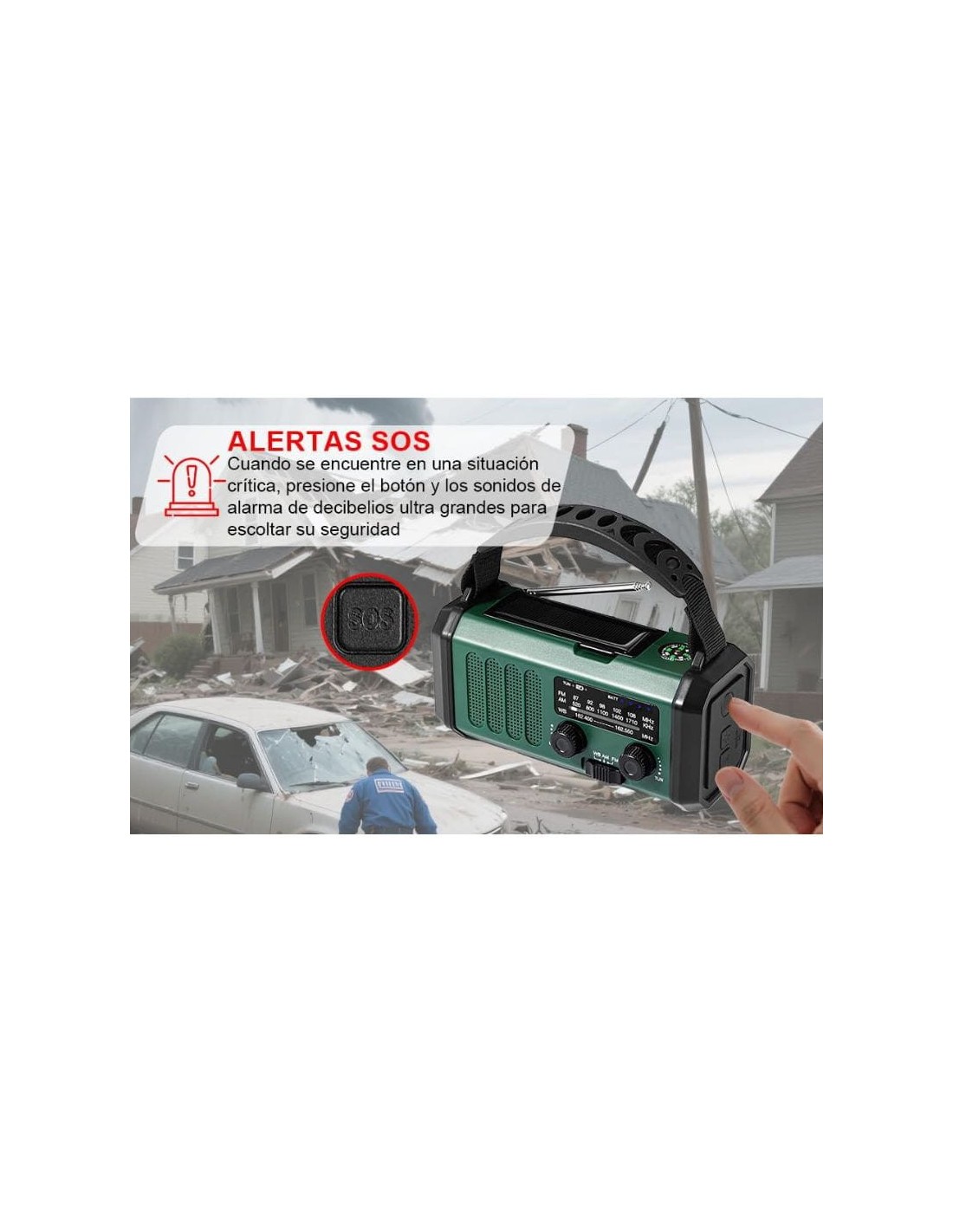 Radio de emergencia portátil en Logroño