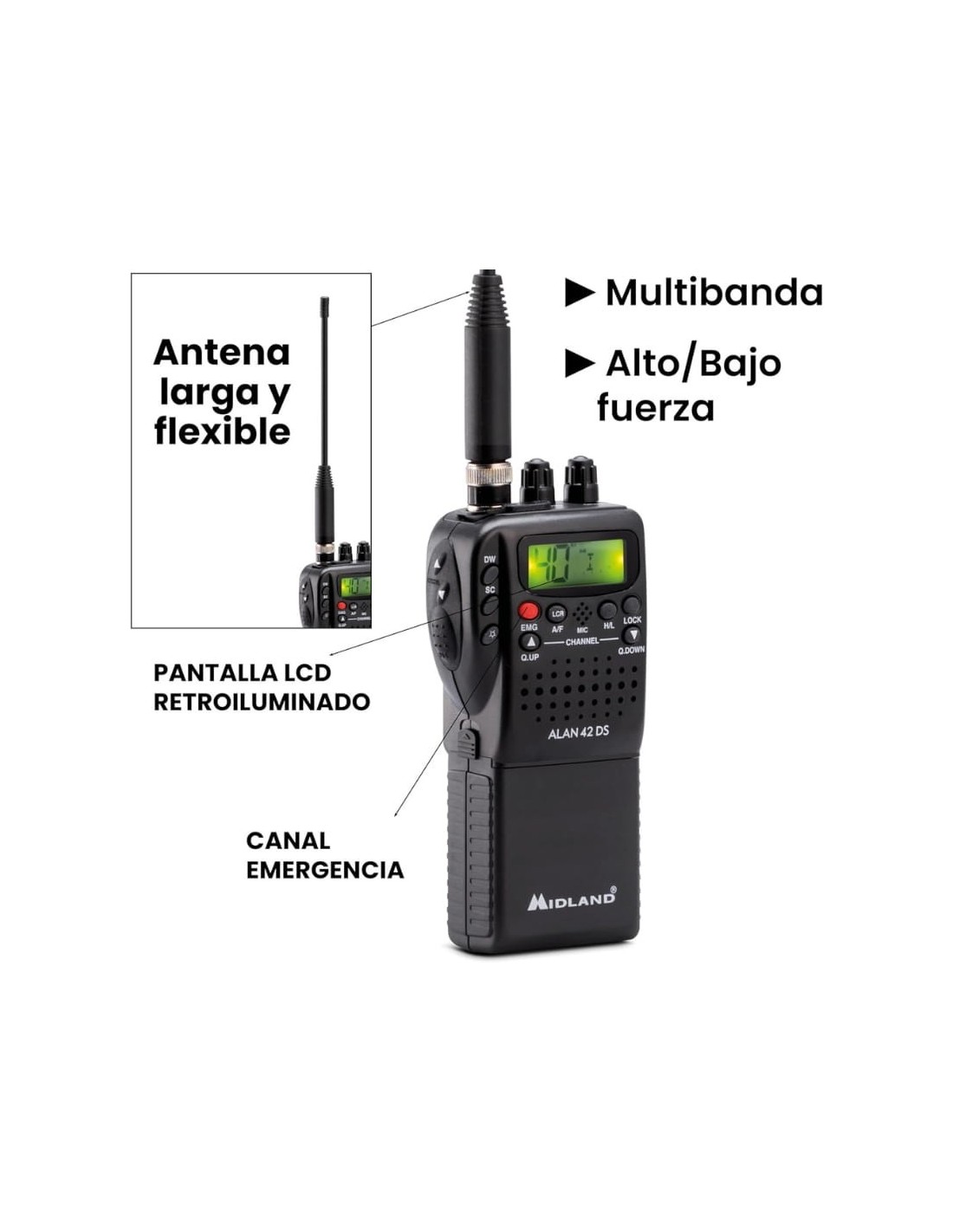 Midland Alan 42 DS CB Radio portátil en Logroño