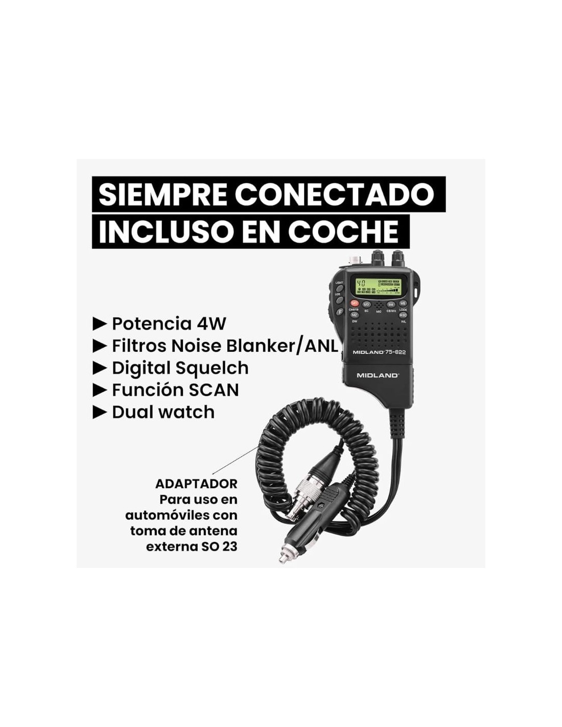 Midland Alan 42 DS CB Radio portátil en Logroño
