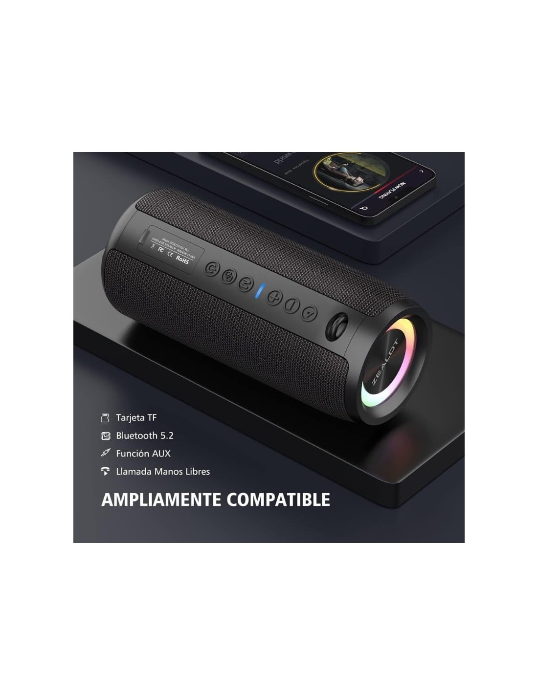Altavoz Bluetooth Zealot S51 Pro en Logroño
