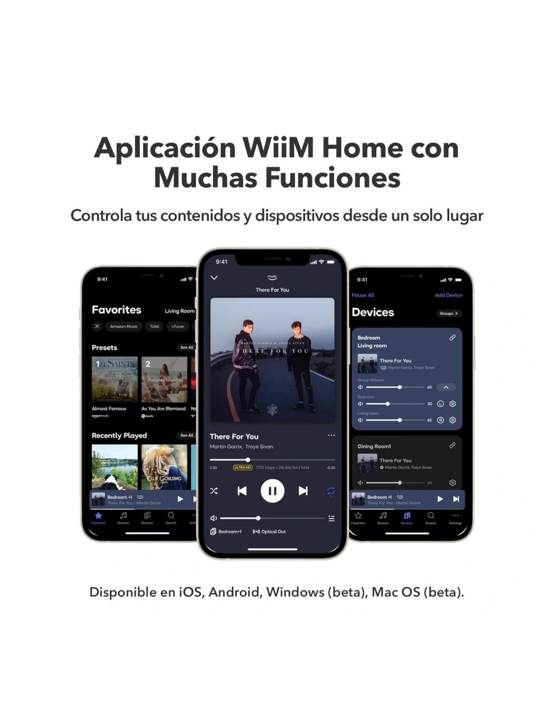 WiiM Amp Streaming Estéreo 24 bits/192 kHz por canal Bluetooth DAC WiF