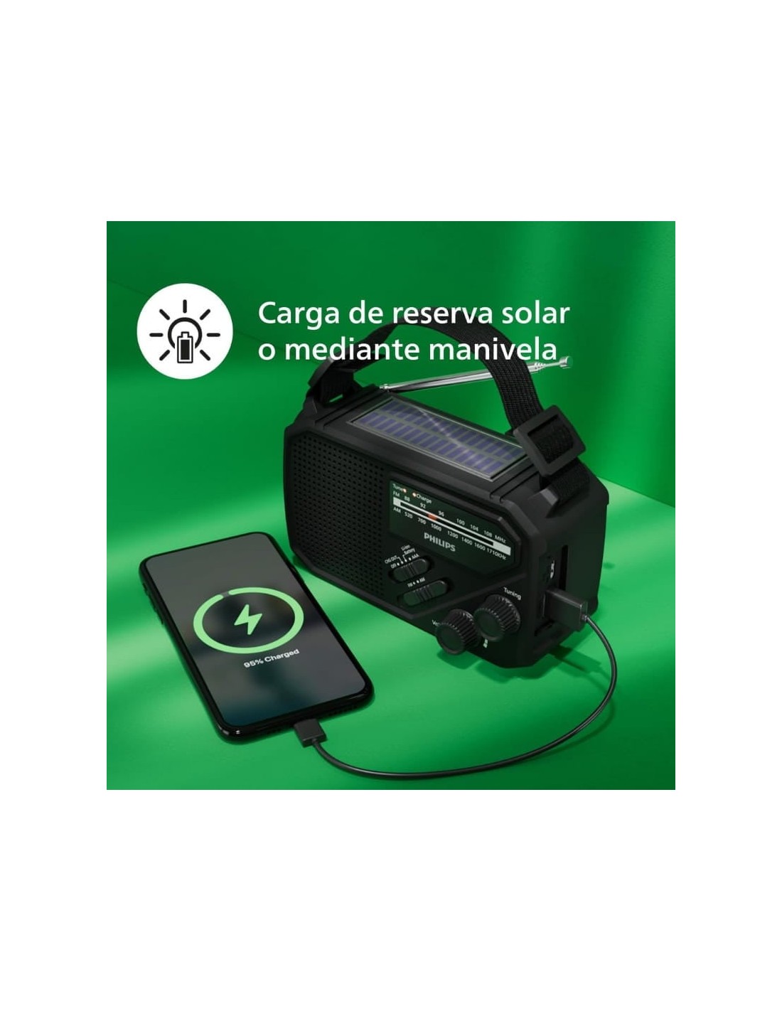 Philips TAR1609/00 Analógica con Linterna FM Radio portátil en Logroño
