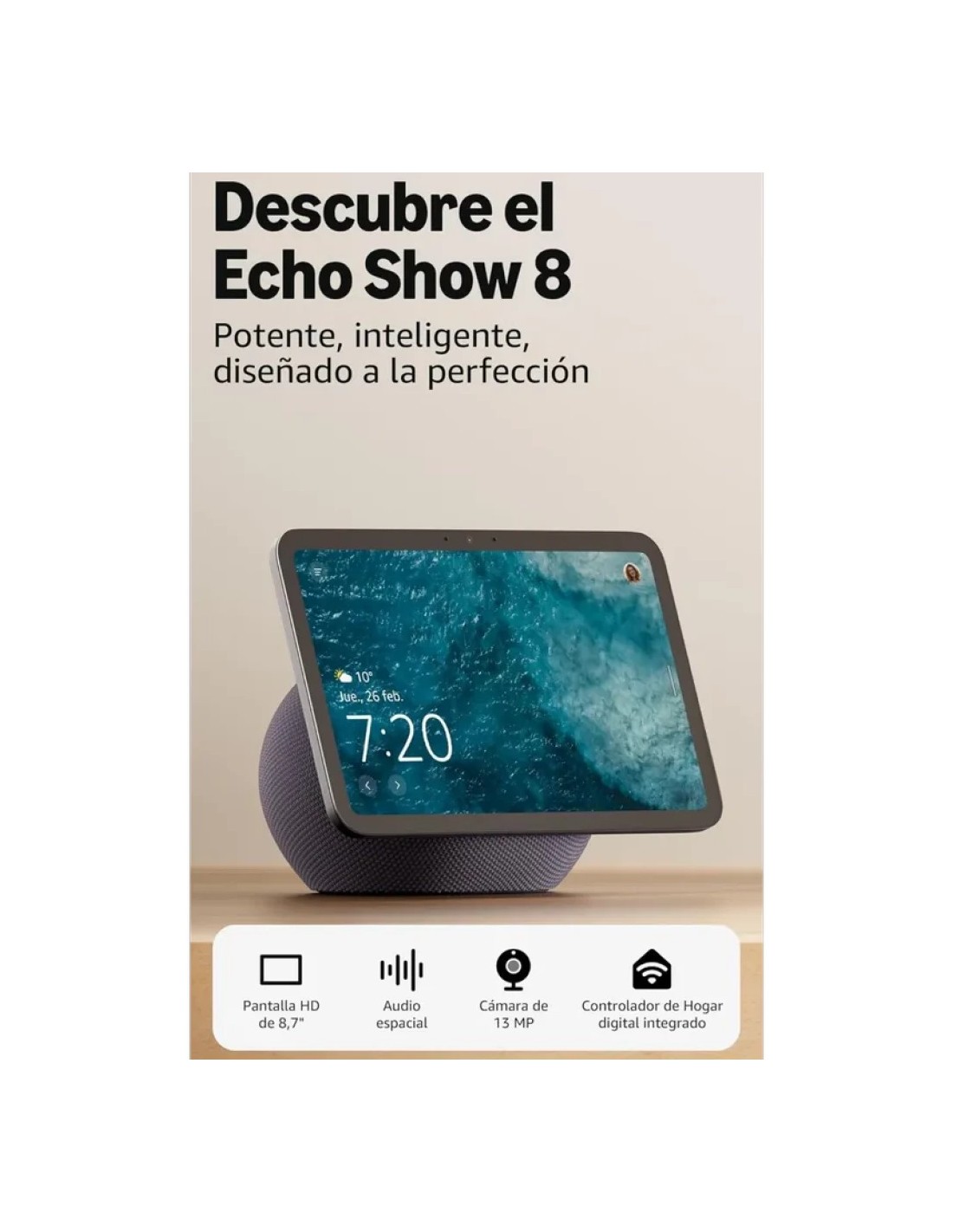 Altavoz inteligente Amazon Echo Show 8 última generación 2025 WiFi