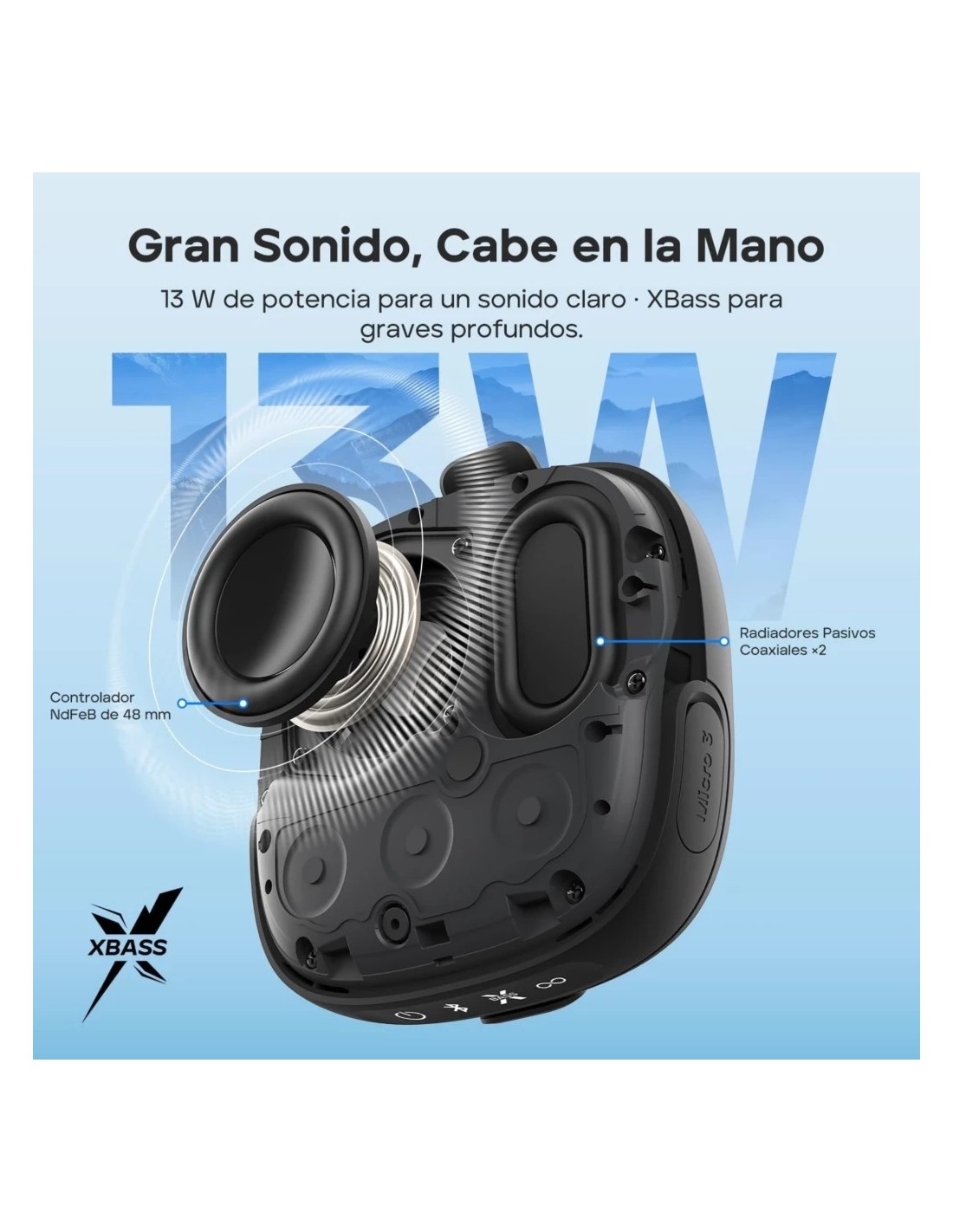 Altavoz Bluetooth Tribit StormBox Micro 3 con Sonido XBass en Logroño