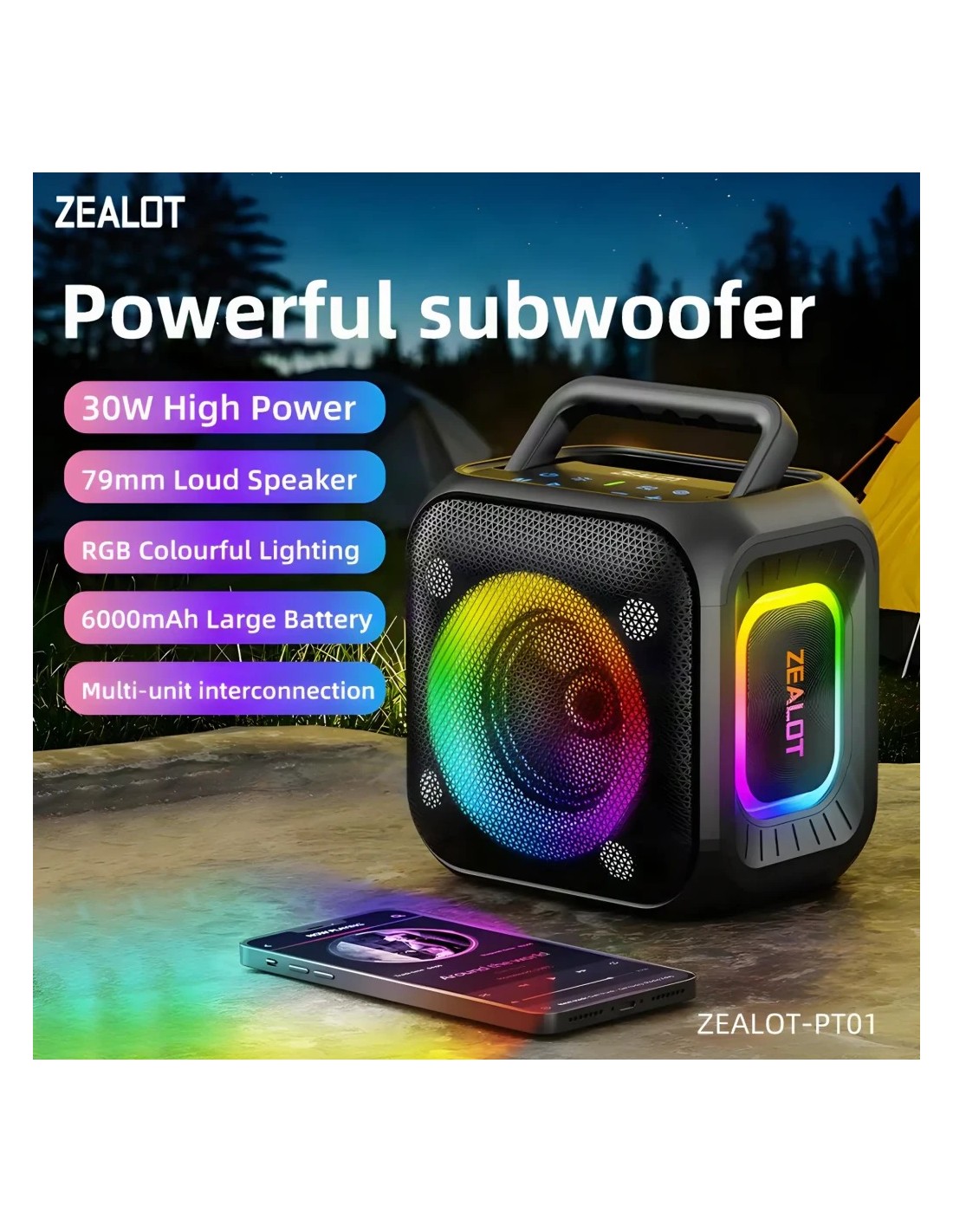 Altavoz Bluetooth Zealot PT01 en Logroño