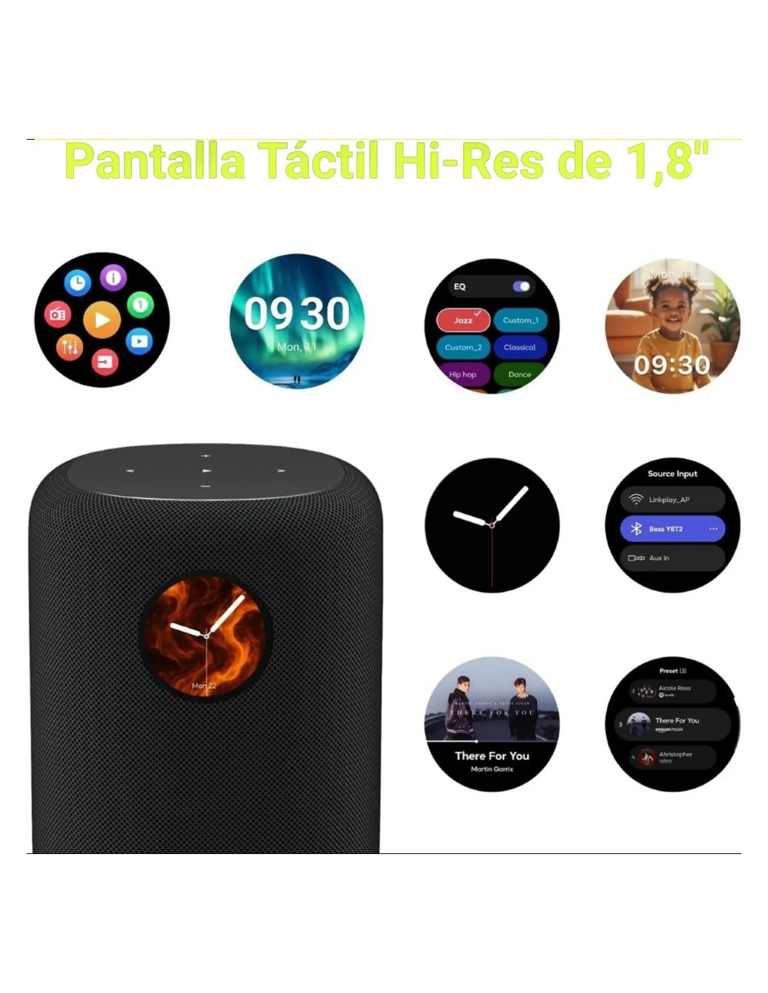 Altavoz inteligente WiiM Sound con pantalla táctil compatible con Alex