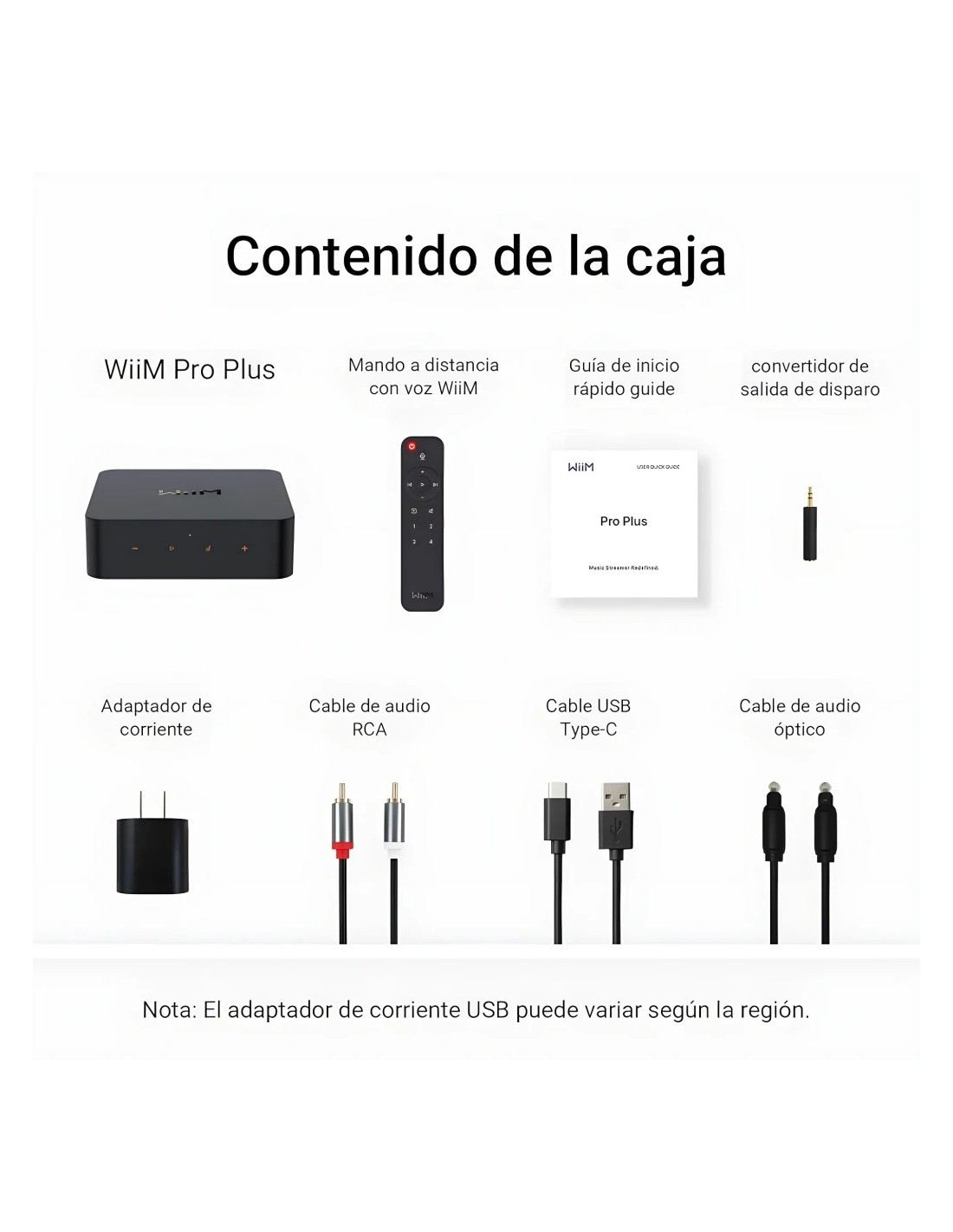 WiiM Pro Plus Coaxial + Óptico 768kHz/32bit Bluetooth WiFi Reproductor