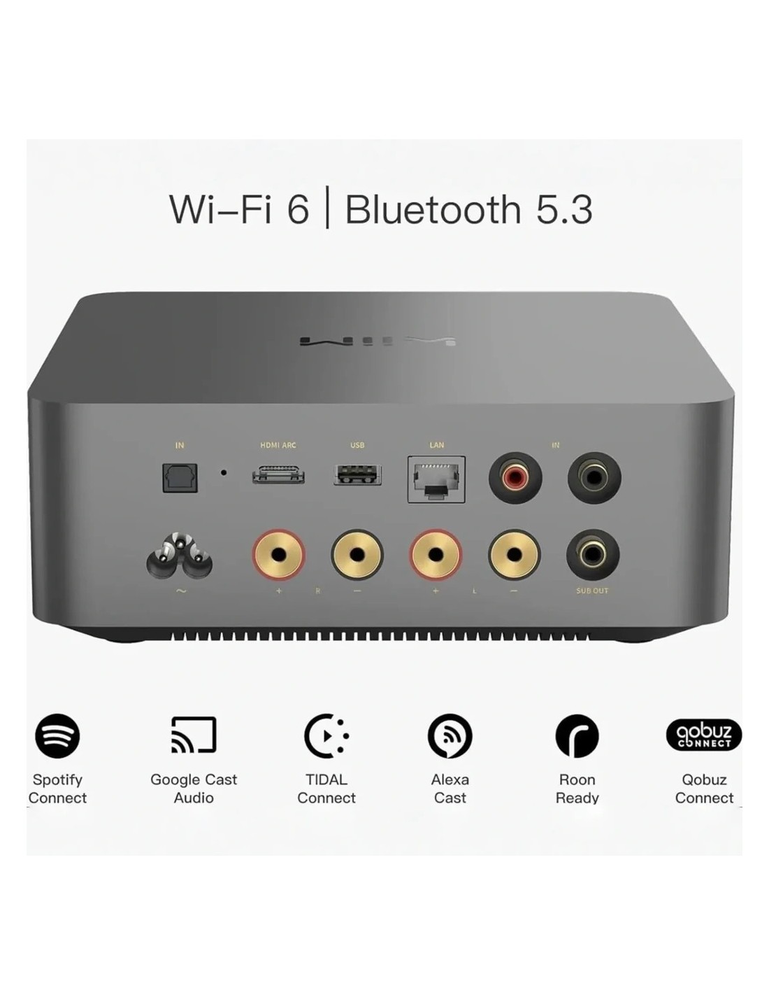 WiiM Amp Ultra por canal Bluetooth WiFi Amplificador streamer