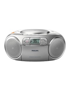 Philips AZ127/12 FM Red o pilas LR14 Entrada 3,5mm LCD Radiocasete