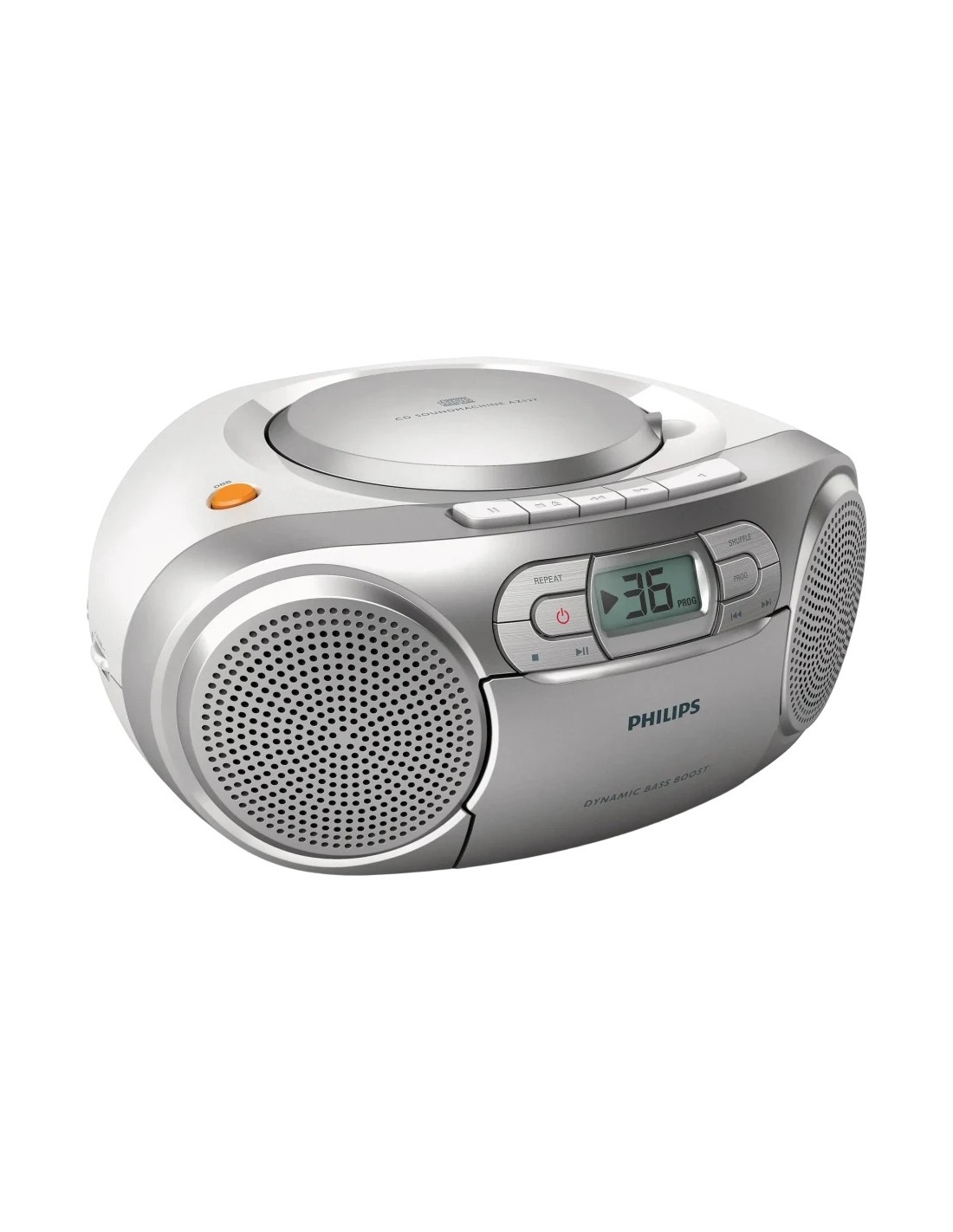 Philips AZ127/12 FM Red o pilas LR14 Entrada 3,5mm LCD Radiocasete