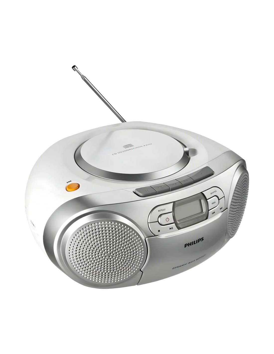 Philips AZ127/12 FM Red o pilas LR14 Entrada 3,5mm LCD Radiocasete