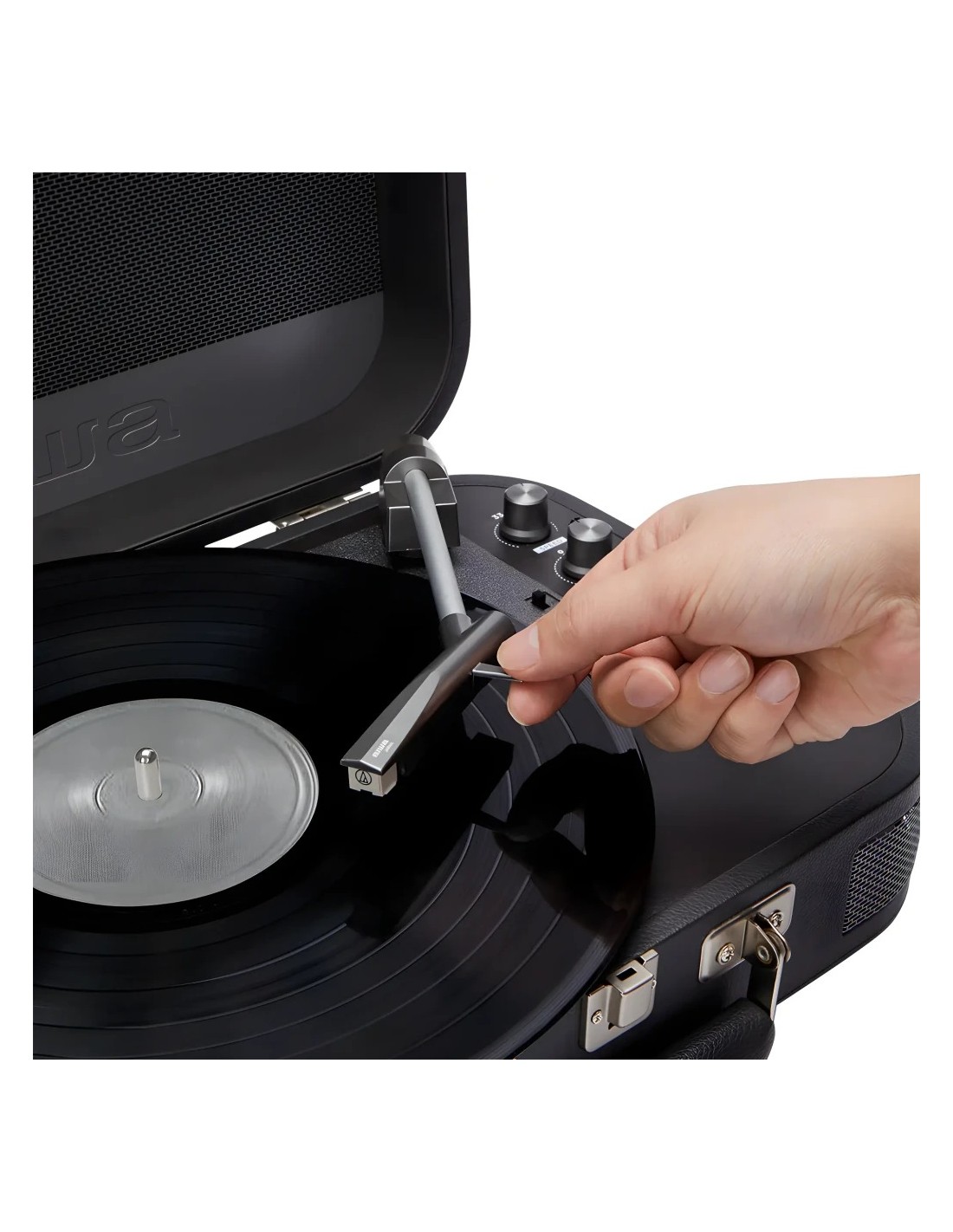 Aiwa VPX-1951TN Bluetooth tracción por correa 33/45 rpm USB Tocadiscos