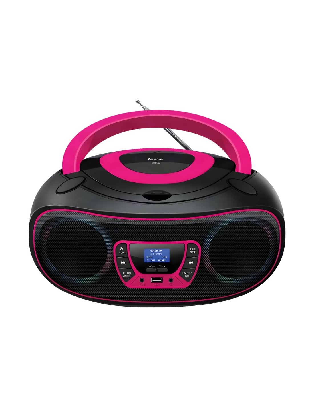 Altavoz de fiesta Denver DAB+, FM Batería o red Bluetooth, USB, CD, AU