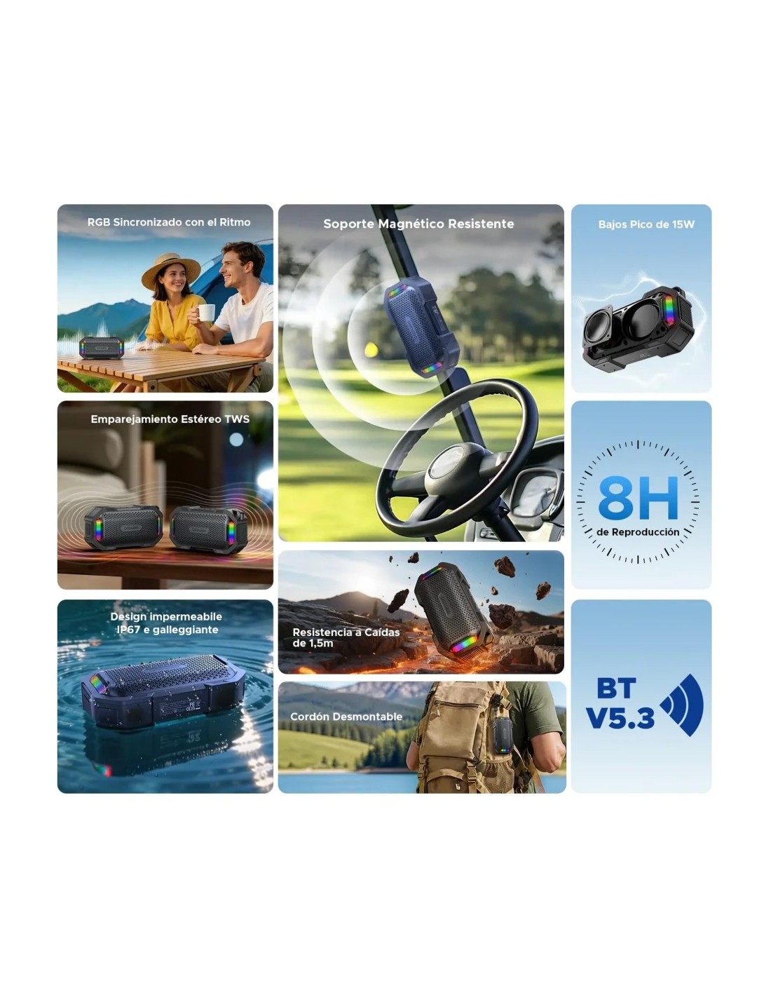 Altavoz Bluetooth Doogee Mag Grip Mini en Logroño