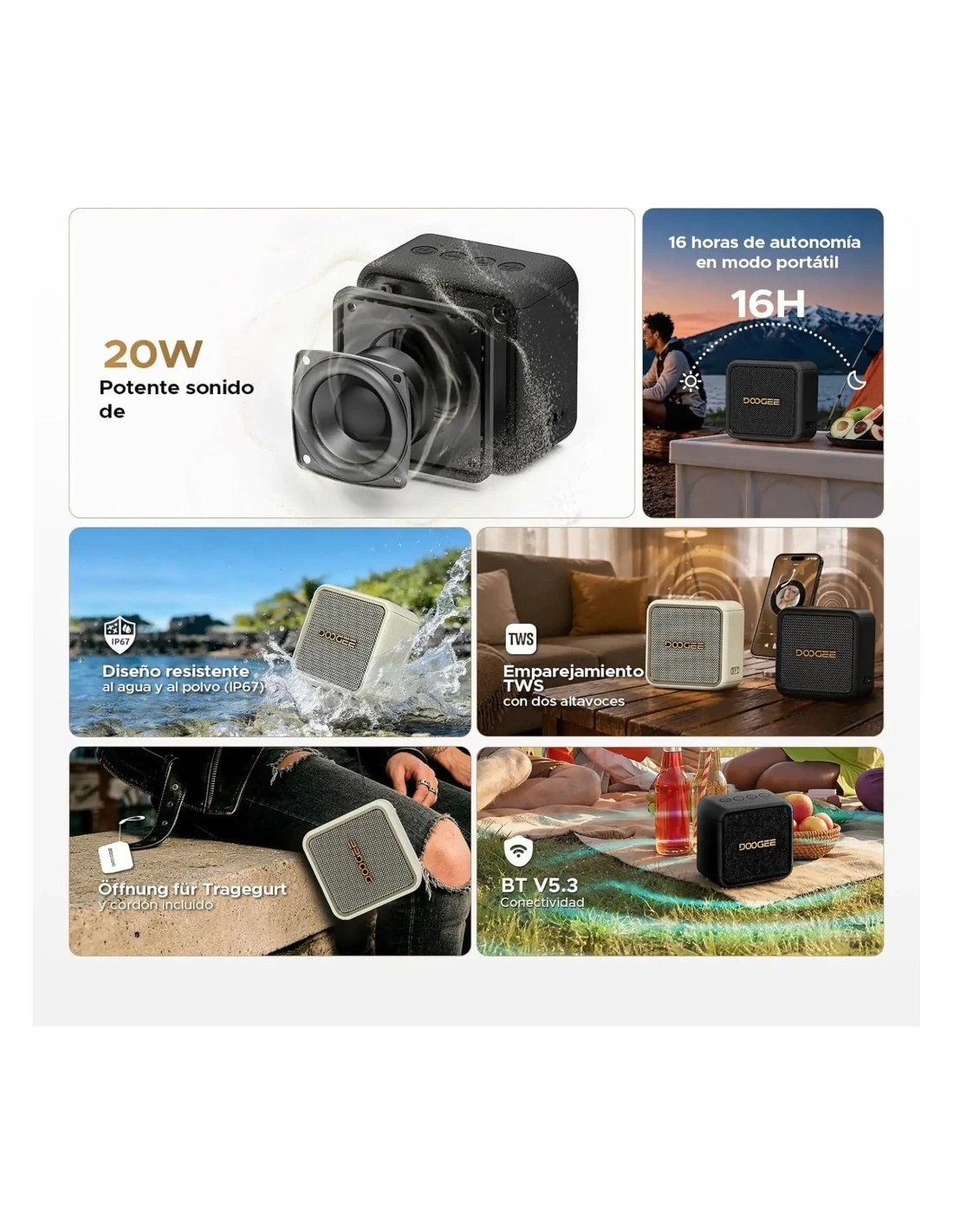 Altavoz Bluetooth Doogee Field Pulse en Logroño