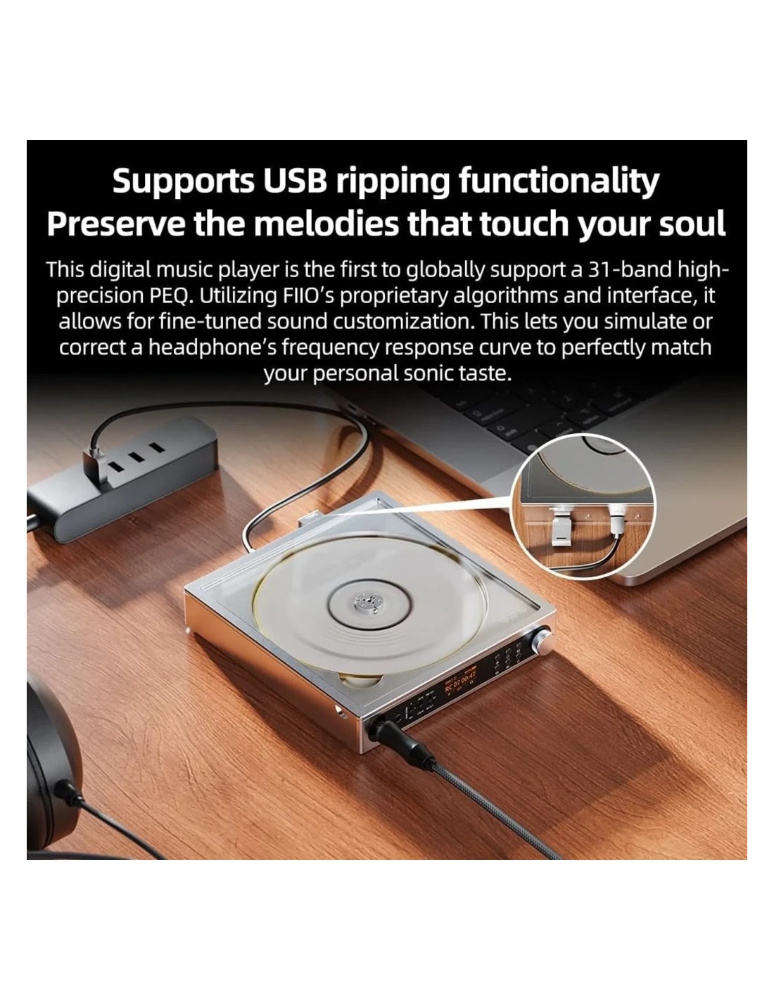 FiiO DM15 R2R 4,4mm Balanceada Bluetooth DAC Reproductor de CD