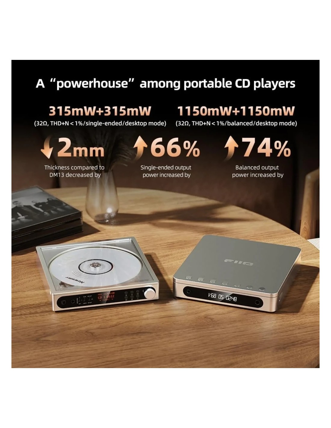 FiiO DM15 R2R 4,4mm Balanceada Bluetooth DAC Reproductor de CD