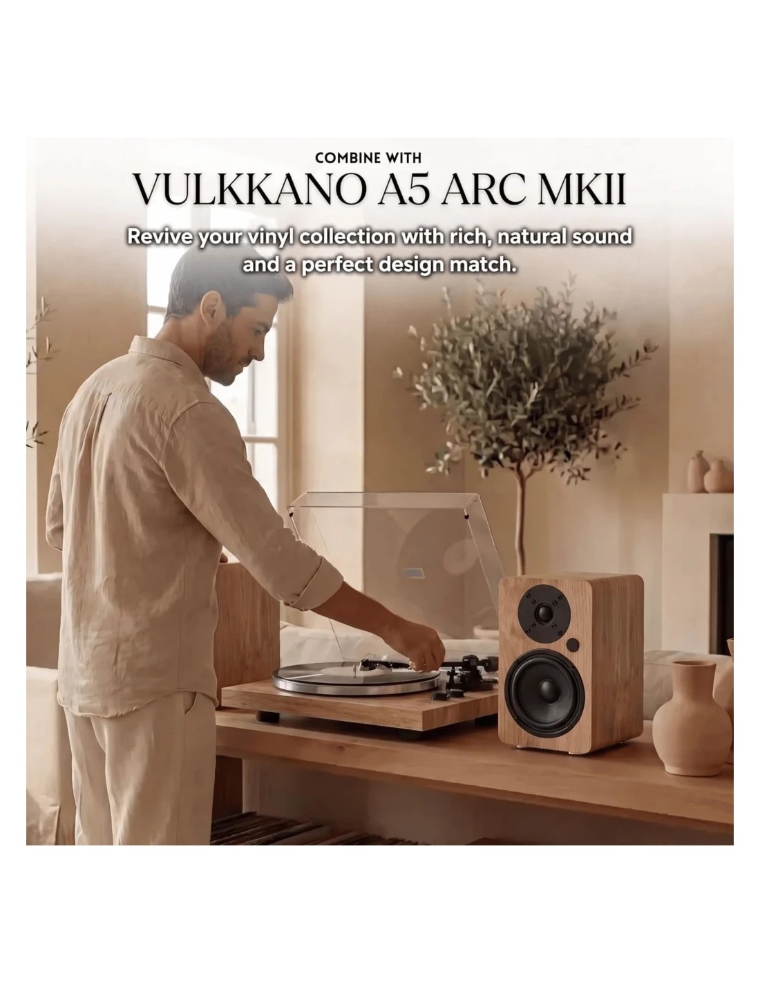 Vulkkano TD20 Belt Drive tracción por correa 33/45 rpm Tocadiscos