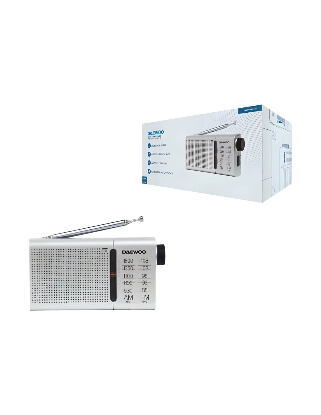 Daewoo DW1037 AM/FM 2 pilas AA Radio portátil en Logroño