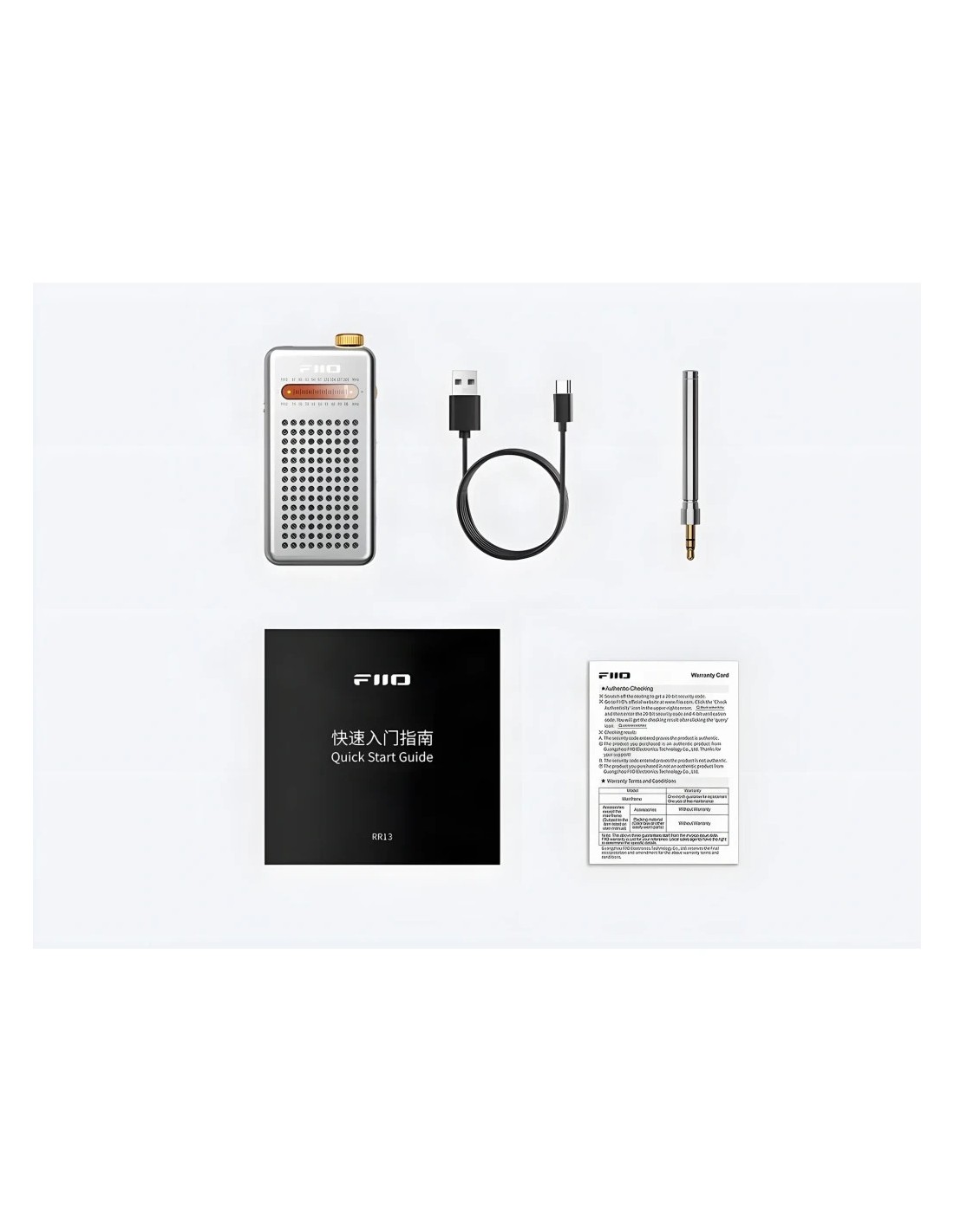 FiiO RR13 Batería Li-ion extraíble FM 87–108 MHz Radio recargable