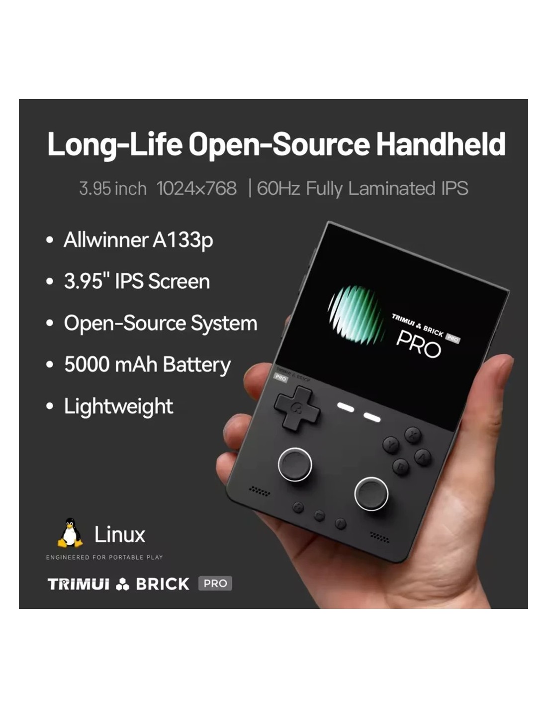 Consola portátil Trimui Brick Pro 1GB/64GB en Logroño