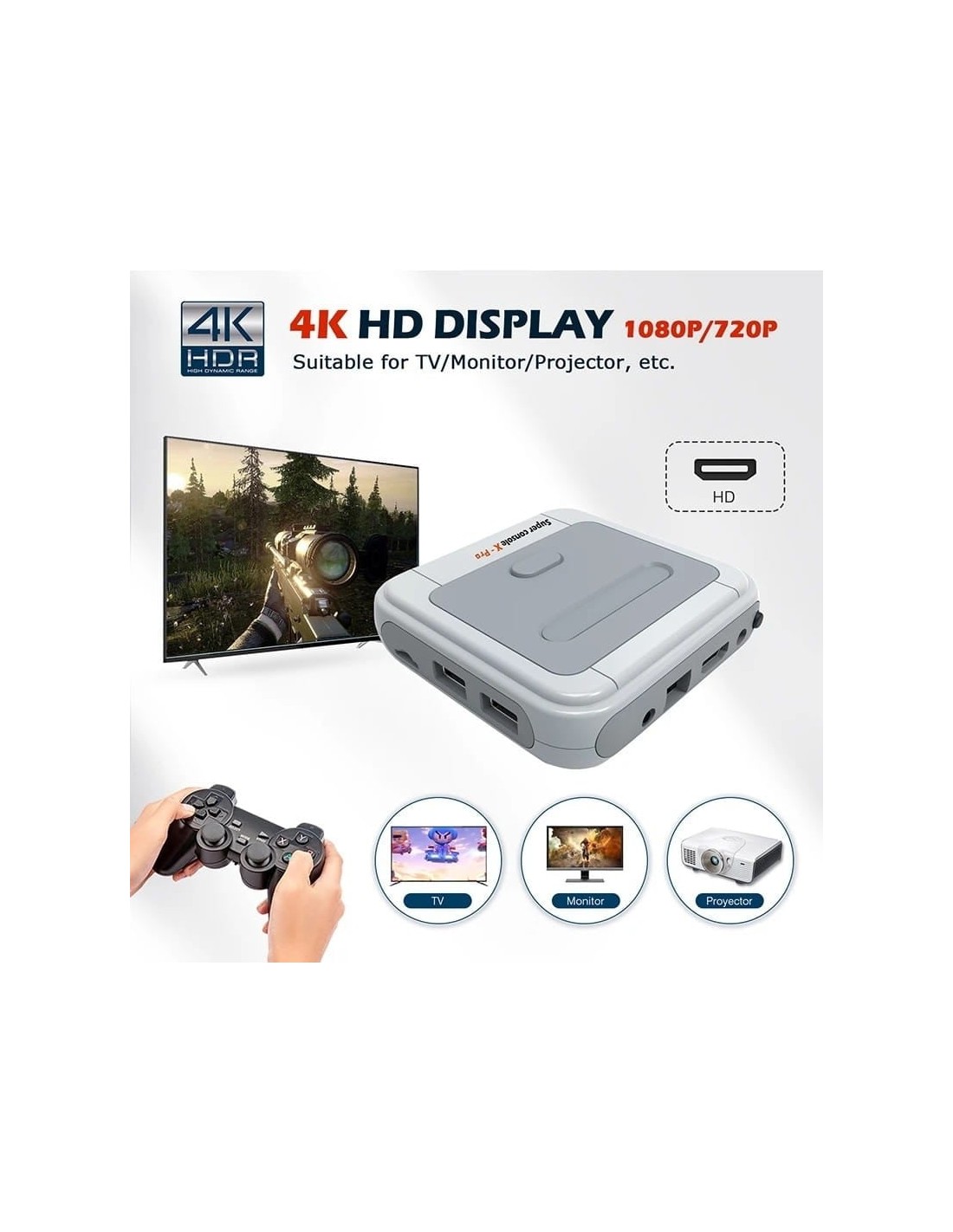 Consola retro Super Console X Pro Tarjeta 64GB en Logroño