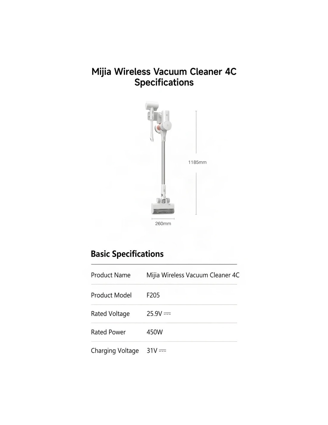Aspirador escoba Xiaomi Mijia Vacuum Cleaner 4C en Logroño