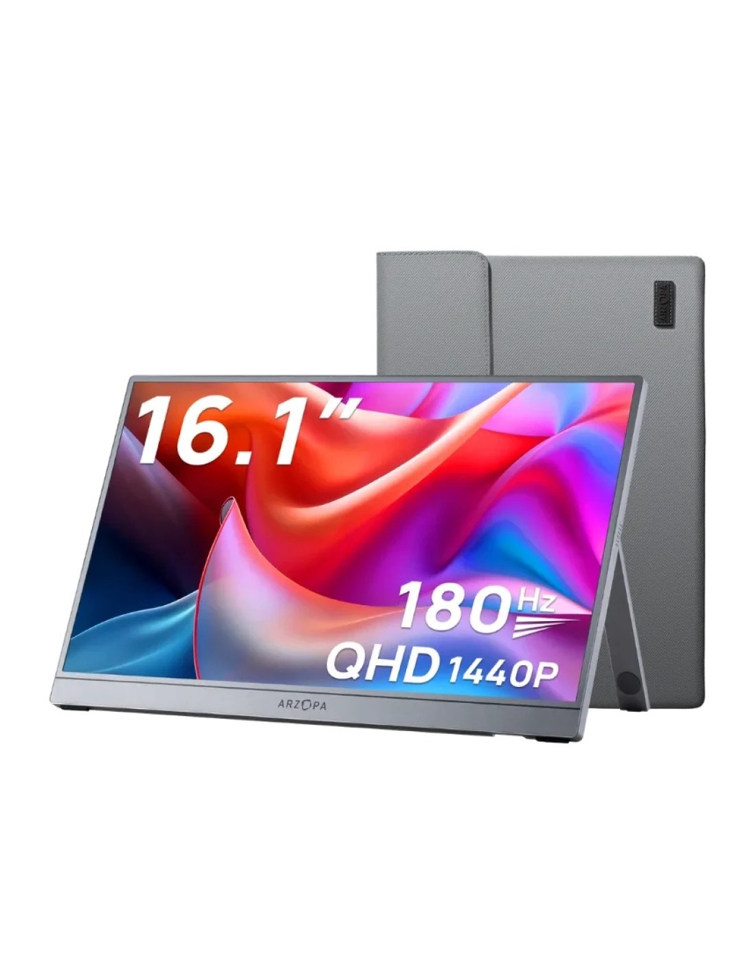 Monitor portátil Arzopa Z3FC con funda 16,1 pulgadas 2K IPS 180Hz 9ms