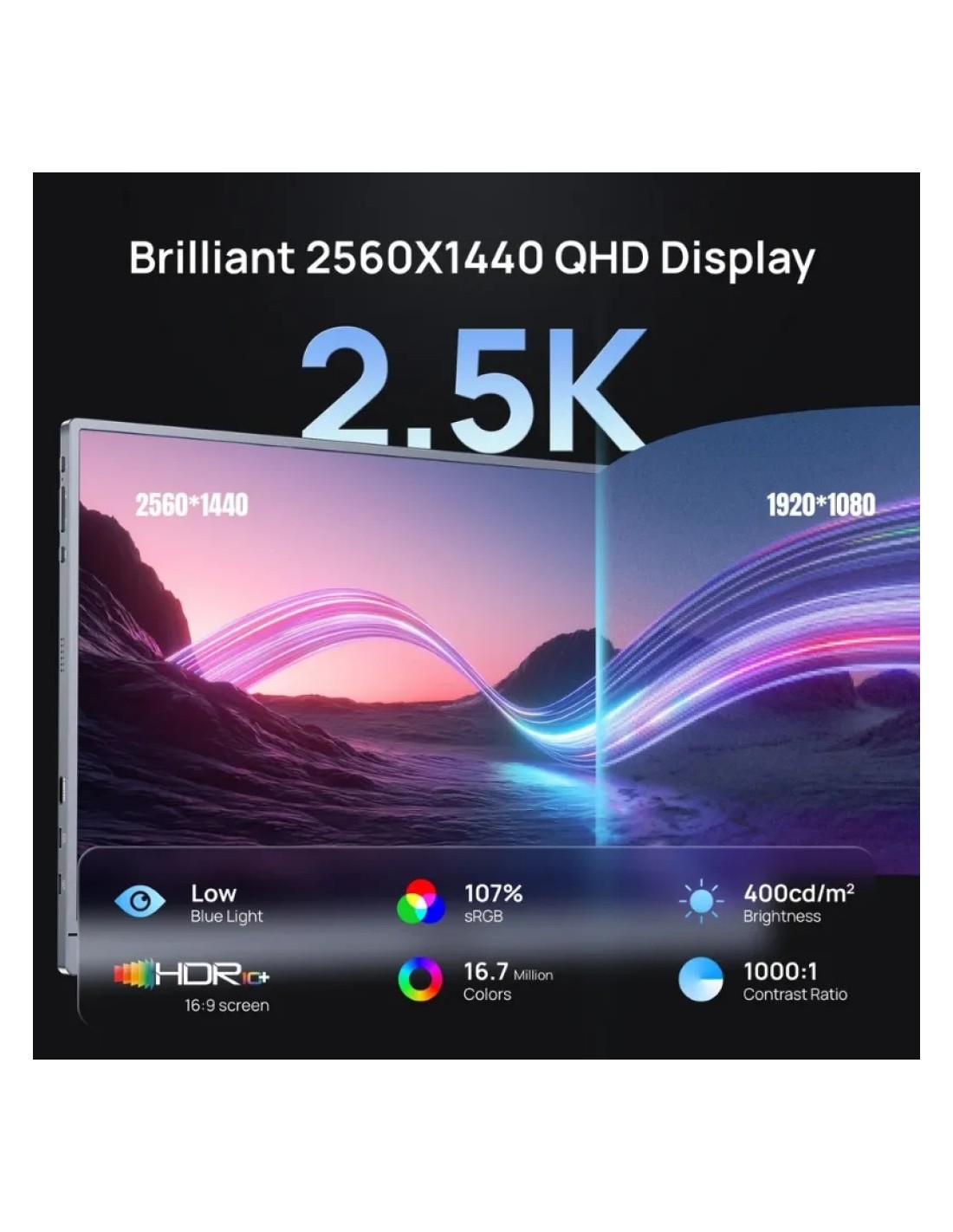 Monitor portátil Arzopa Z3FC con funda 16,1 pulgadas 2K IPS 180Hz 9ms