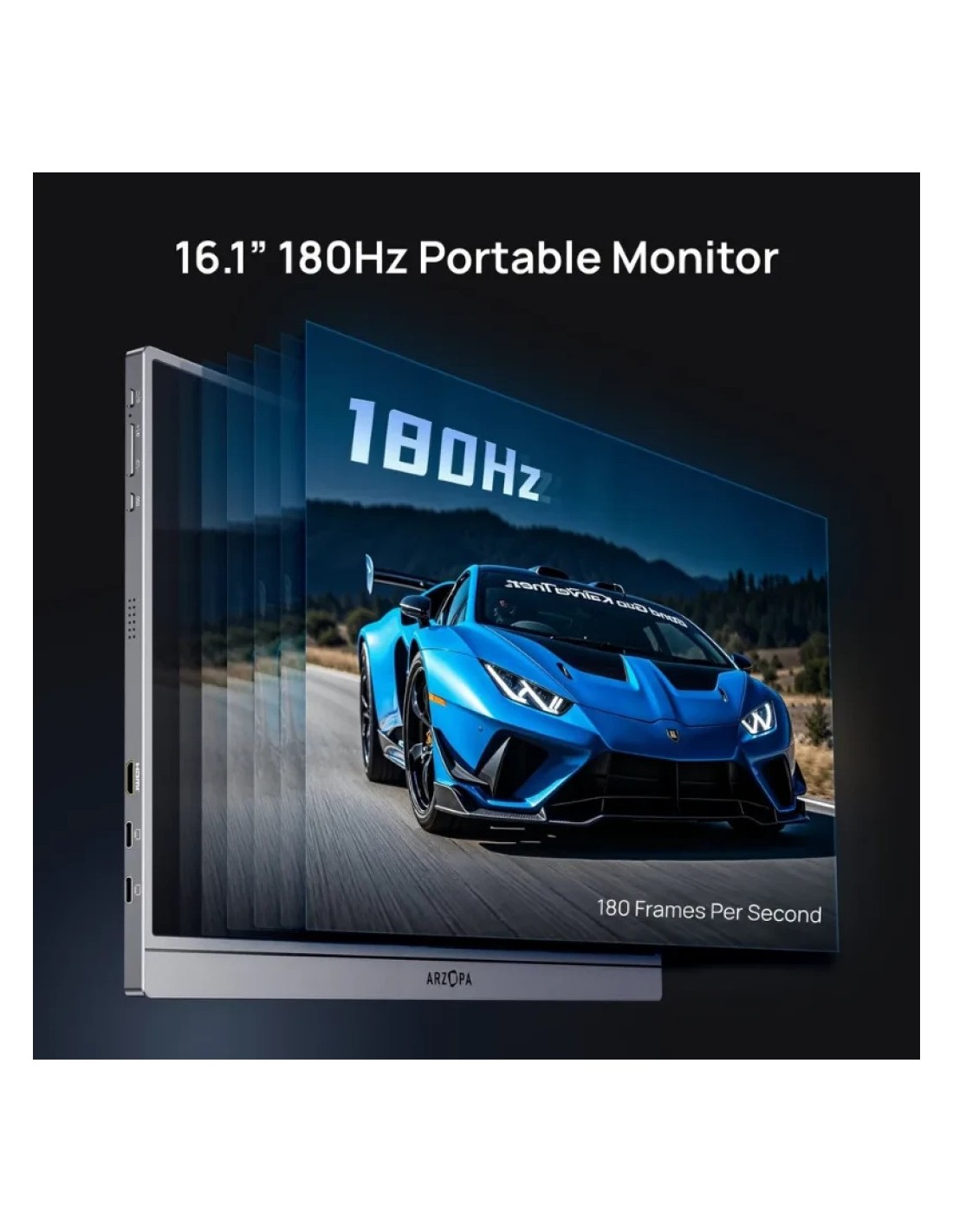 Monitor portátil Arzopa Z3FC con funda 16,1 pulgadas 2K IPS 180Hz 9ms