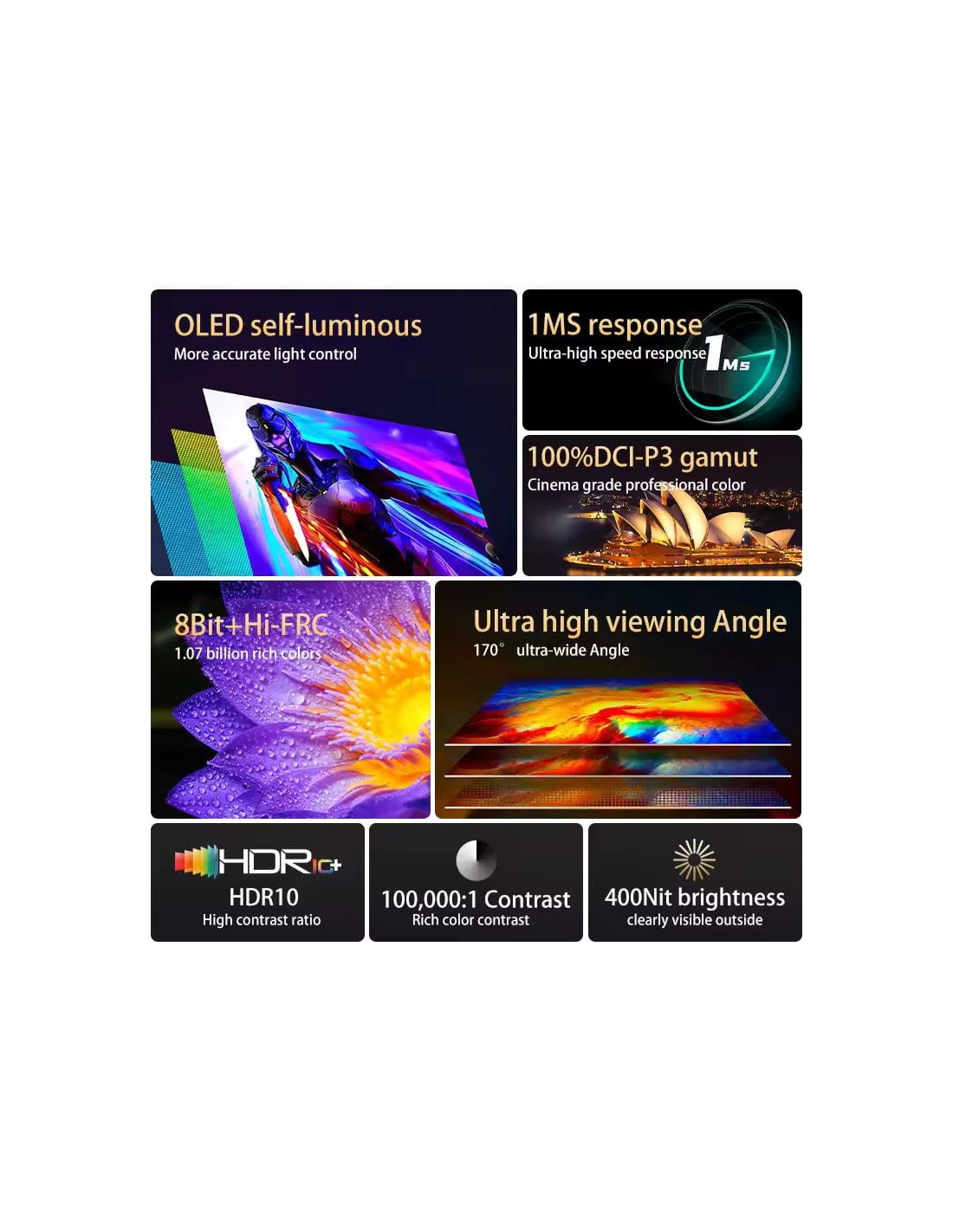 Monitor portátil Arzopa A3C Pro 13,3 pulgadas Full HD OLED 1ms